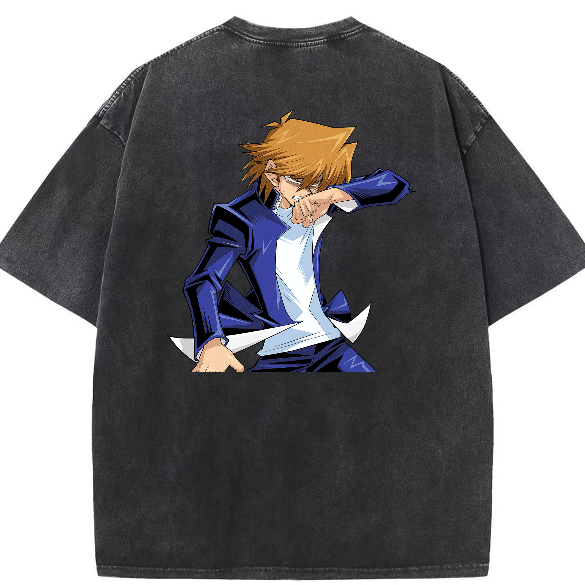 （画像用） 遊☆戯☆王 Yu-Gi-Oh! 綿100% ヴィンテージ風 半袖Tシャツ（背面プリント）