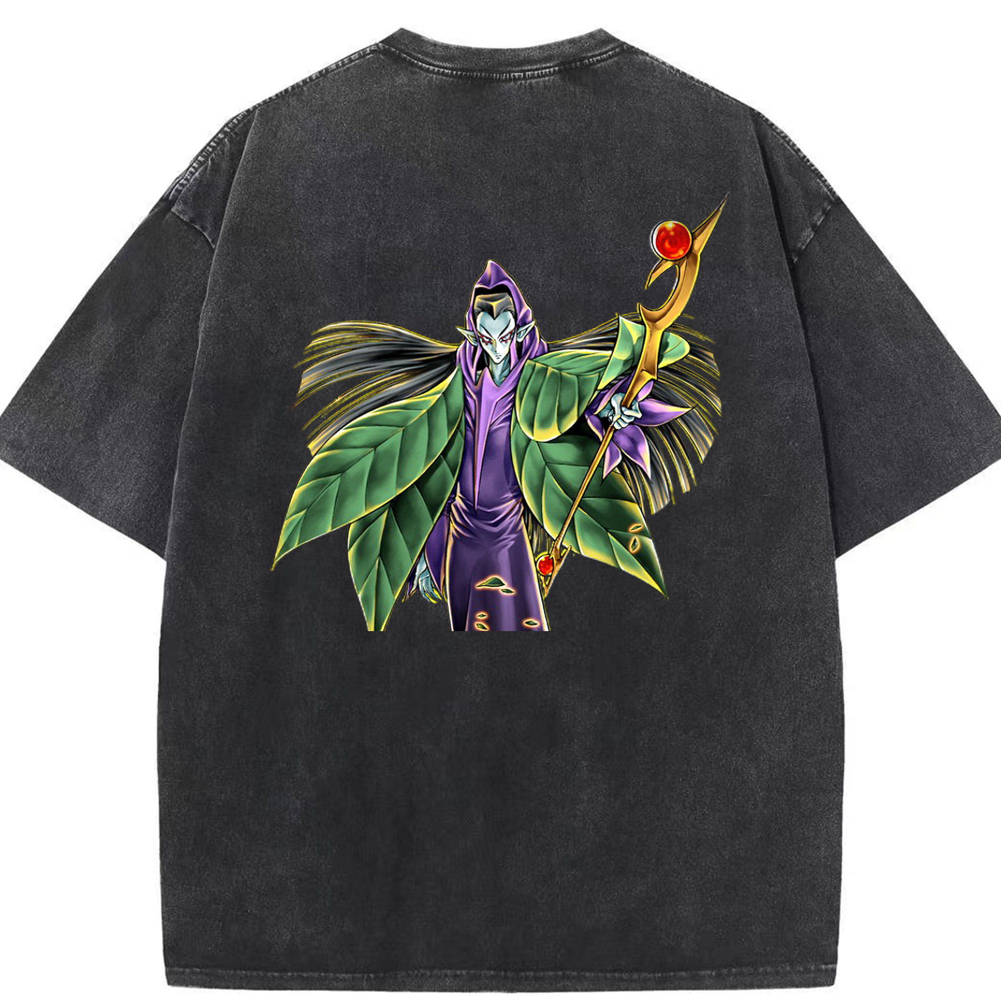 （画像用） 遊☆戯☆王 Yu-Gi-Oh! 綿100% ヴィンテージ風 半袖Tシャツ（背面プリント）