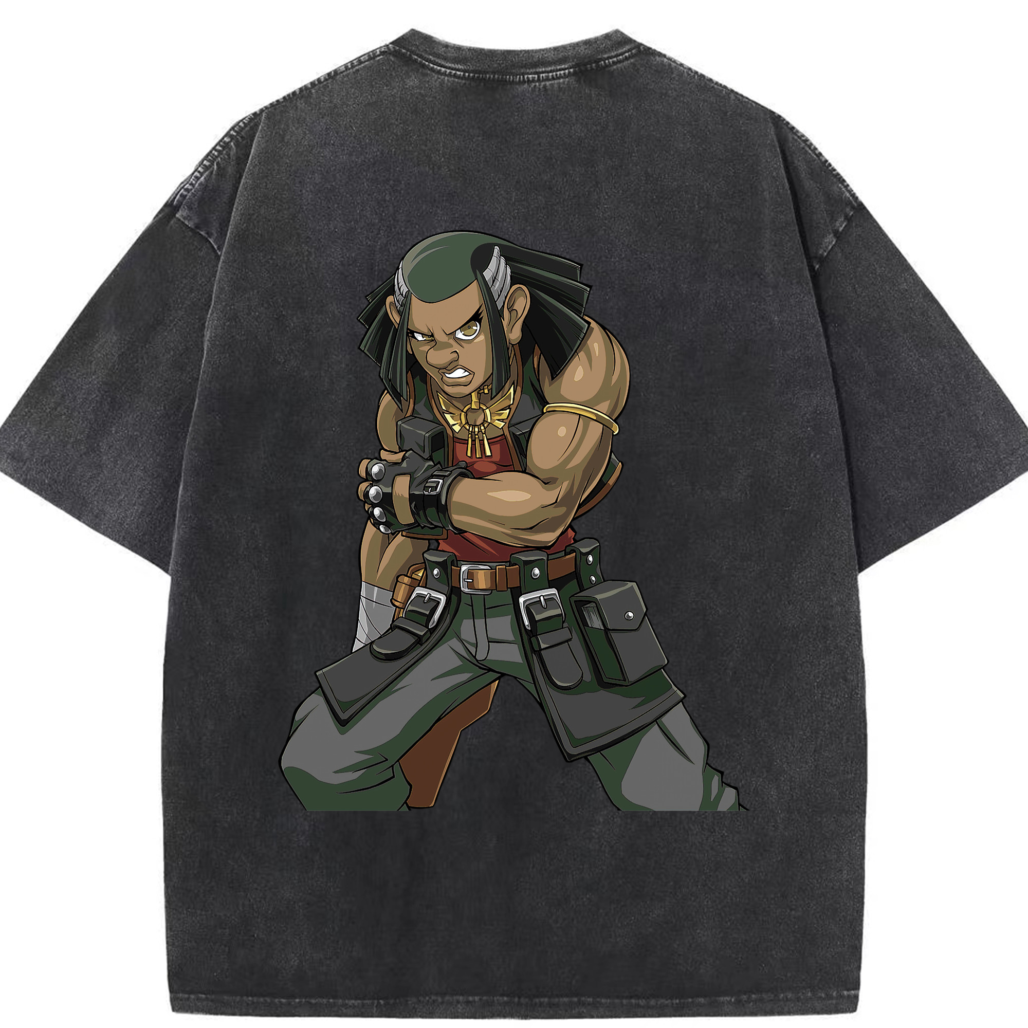（画像用） 遊☆戯☆王 Yu-Gi-Oh! 綿100% ヴィンテージ風 半袖Tシャツ（背面プリント）