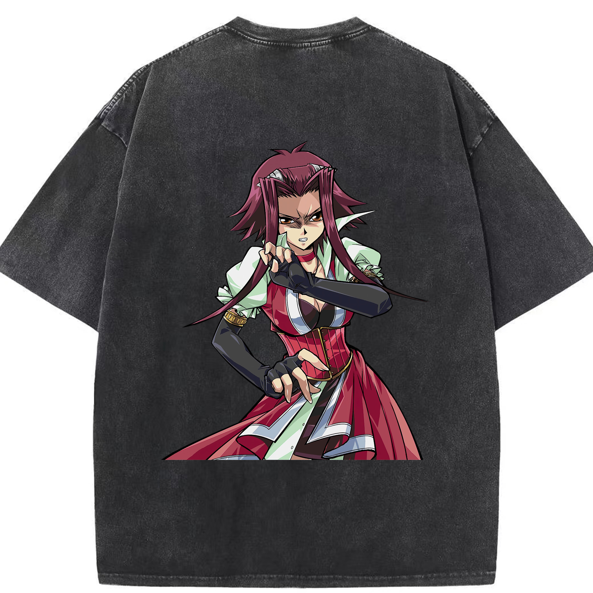 （画像用） 遊☆戯☆王 Yu-Gi-Oh! 綿100% ヴィンテージ風 半袖Tシャツ（背面プリント）
