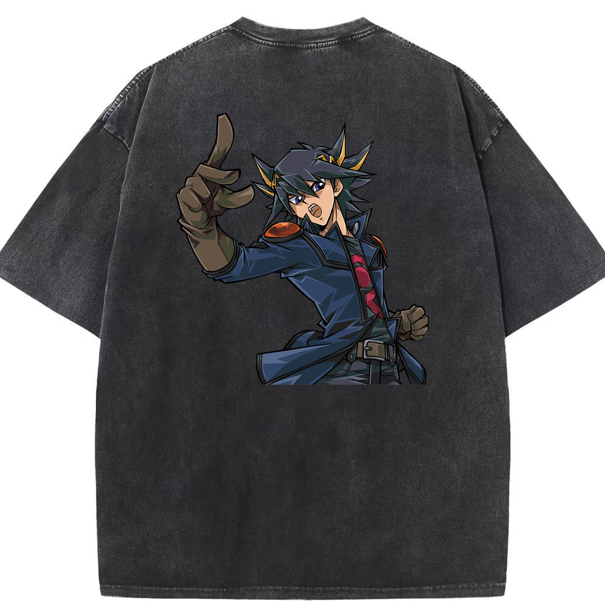 （画像用） 遊☆戯☆王 Yu-Gi-Oh! 綿100% ヴィンテージ風 半袖Tシャツ（背面プリント）