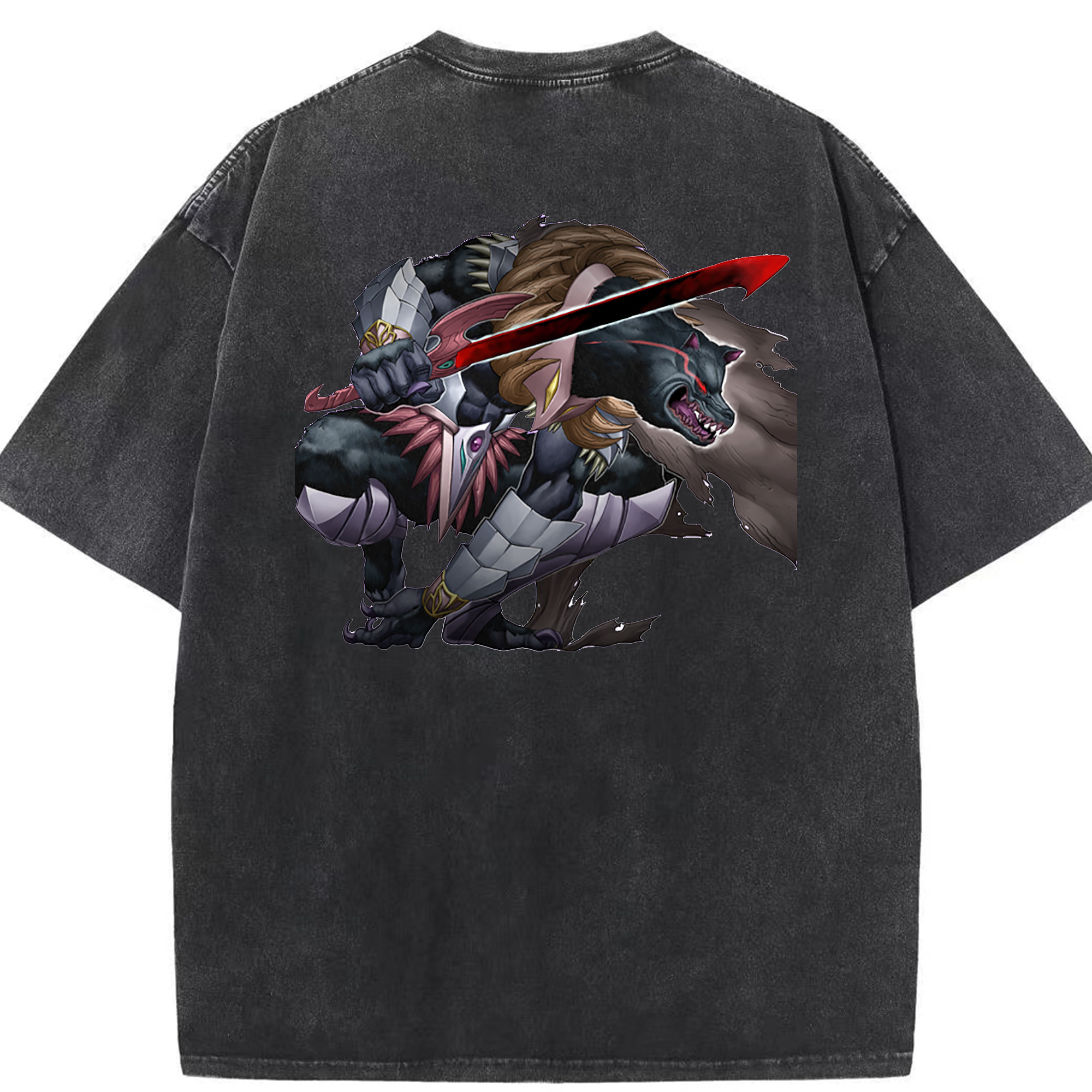 （画像用） 遊☆戯☆王 Yu-Gi-Oh! 綿100% ヴィンテージ風 半袖Tシャツ（背面プリント）