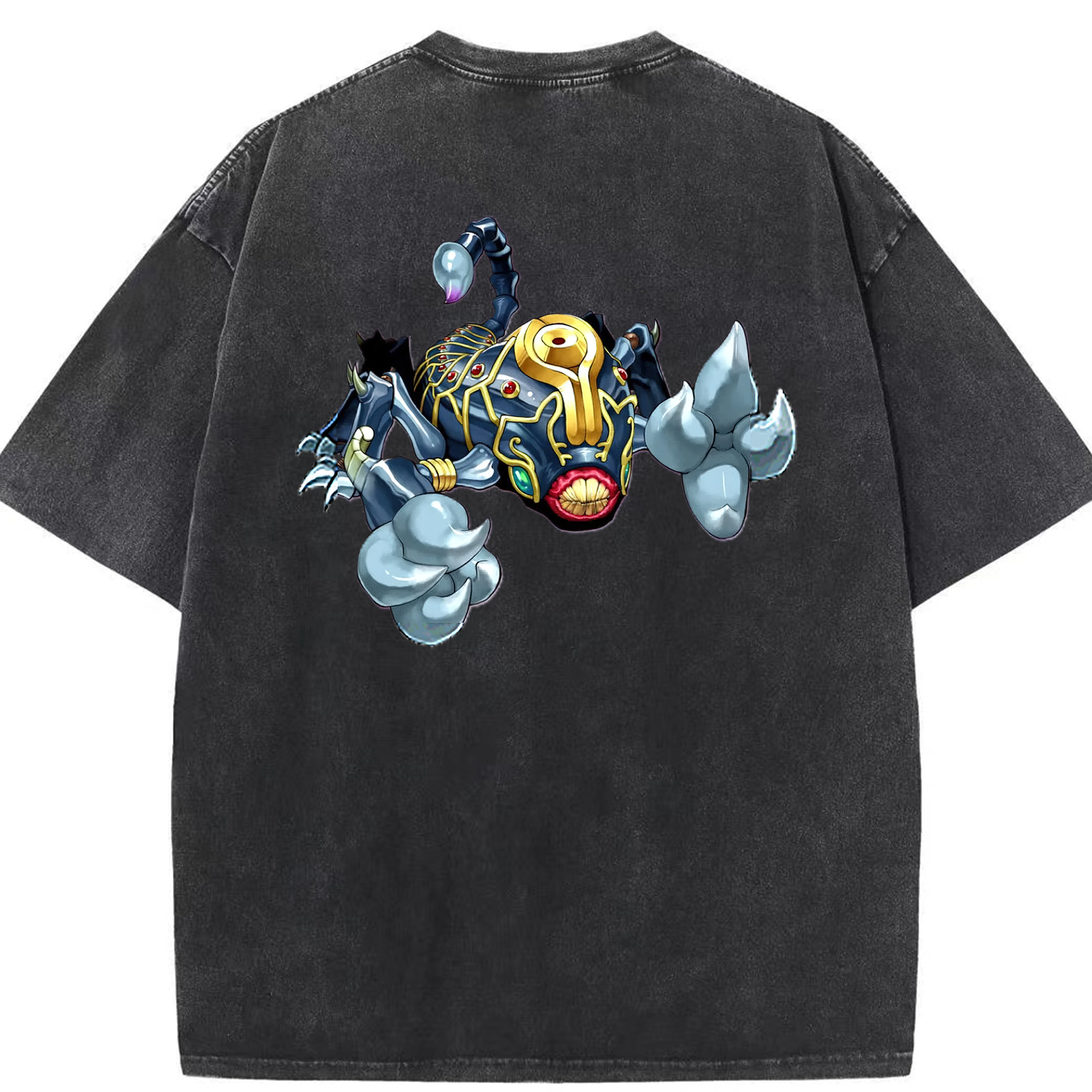 （画像用） 遊☆戯☆王 Yu-Gi-Oh! 綿100% ヴィンテージ風 半袖Tシャツ（背面プリント）