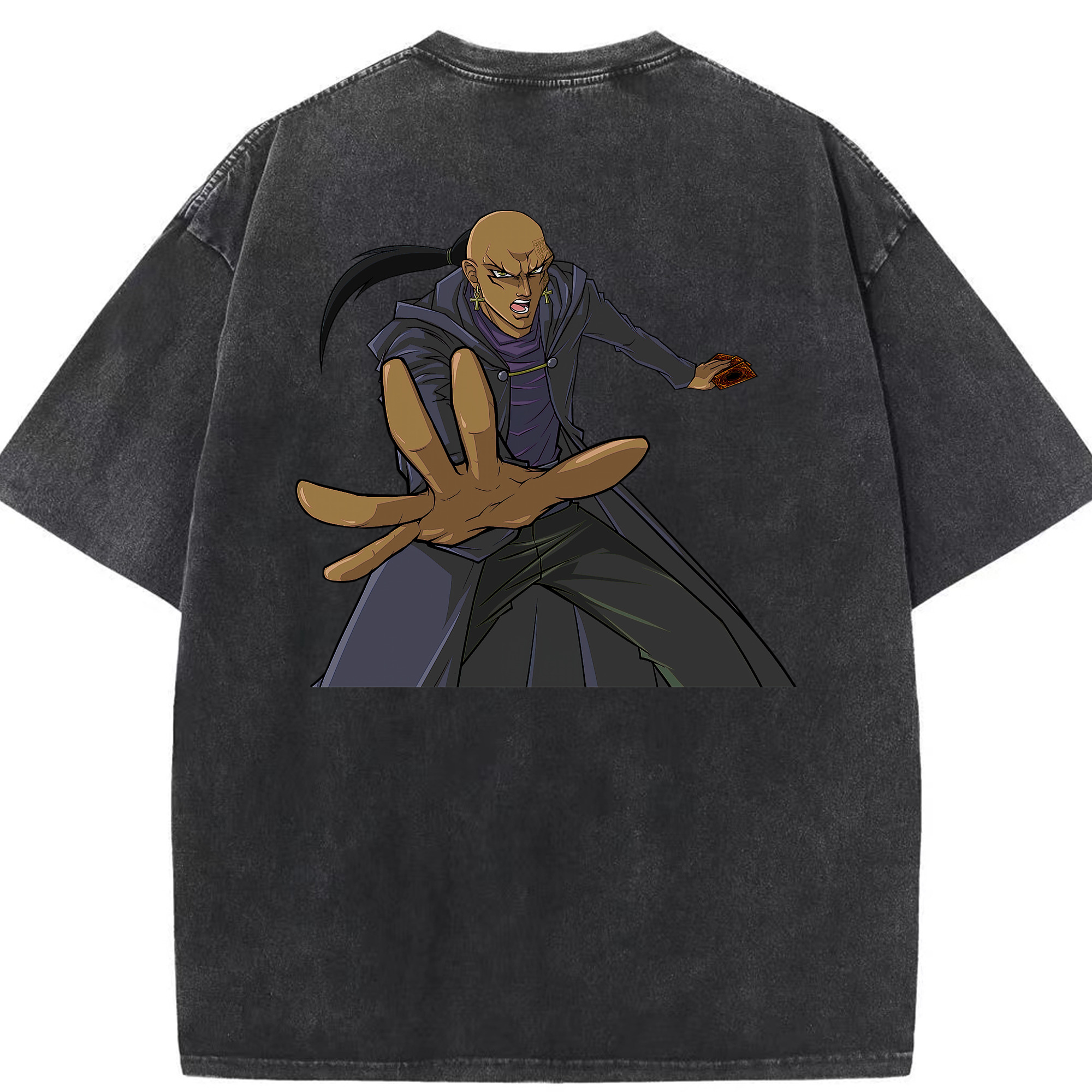 （画像用） 遊☆戯☆王 Yu-Gi-Oh! 綿100% ヴィンテージ風 半袖Tシャツ（背面プリント）