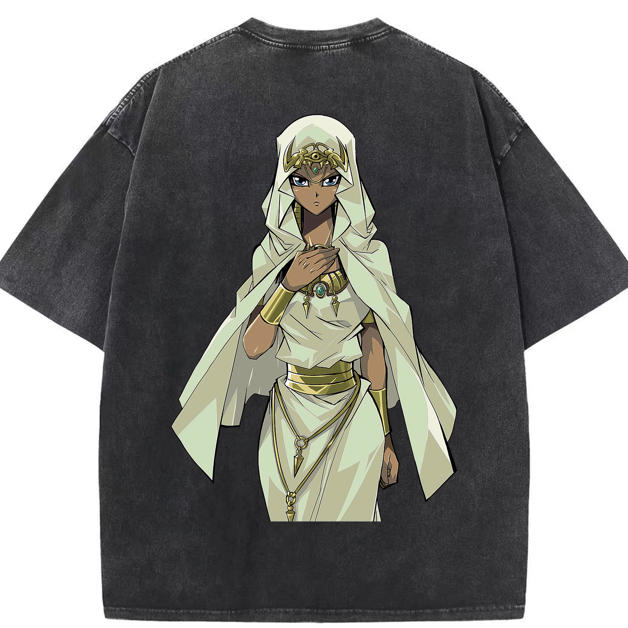 （画像用） 遊☆戯☆王 Yu-Gi-Oh! 綿100% ヴィンテージ風 半袖Tシャツ（背面プリント）