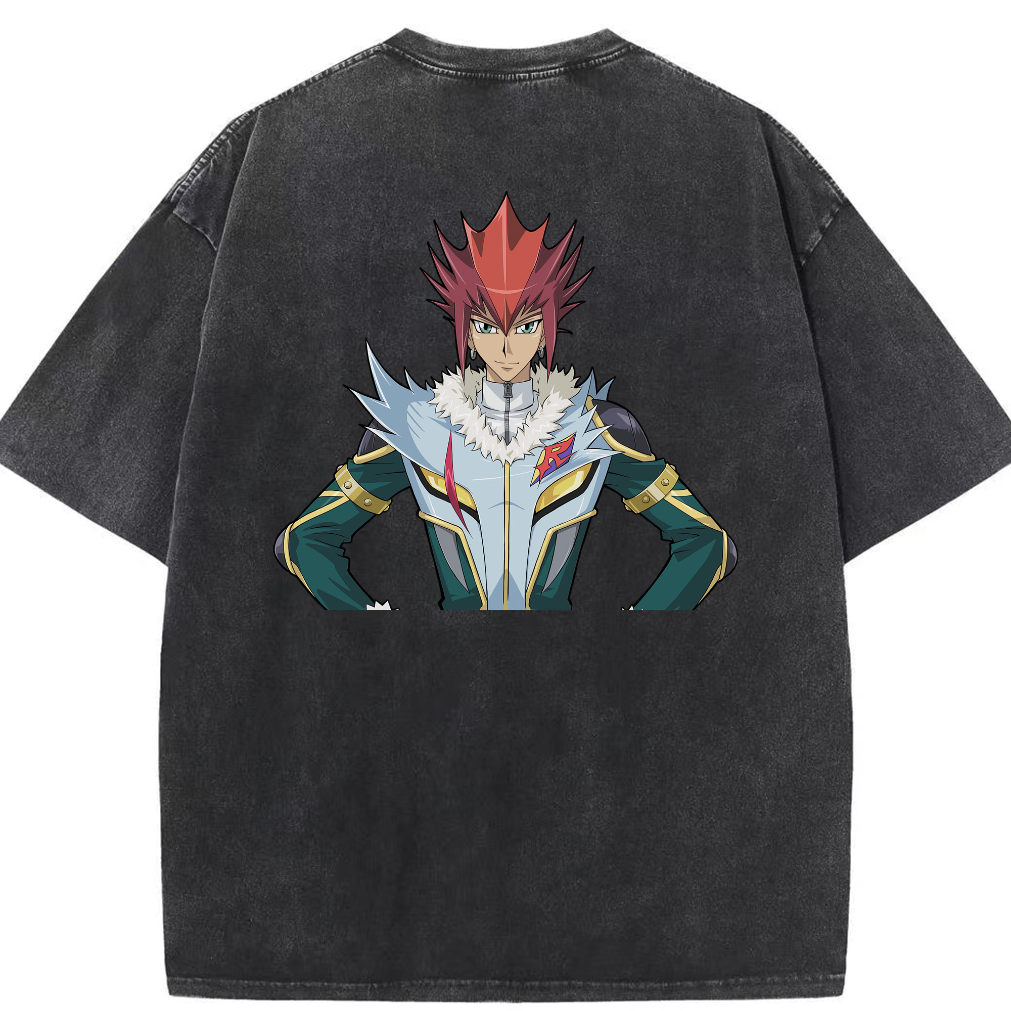 （画像用） 遊☆戯☆王 Yu-Gi-Oh! 綿100% ヴィンテージ風 半袖Tシャツ（背面プリント）