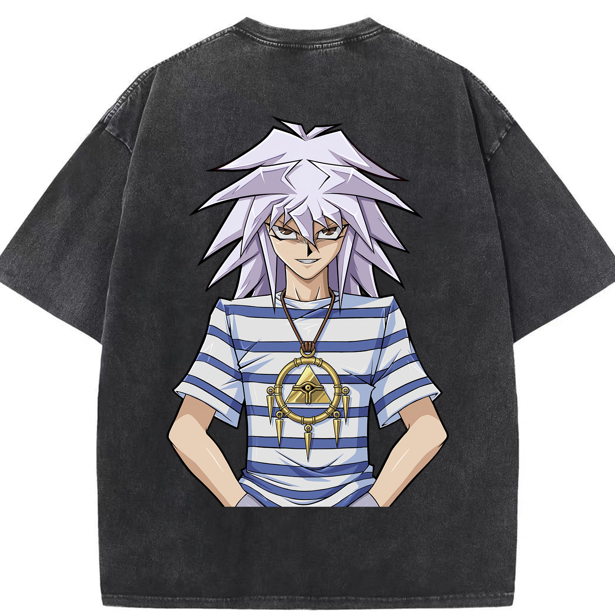 （画像用） 遊☆戯☆王 Yu-Gi-Oh! 綿100% ヴィンテージ風 半袖Tシャツ（背面プリント）
