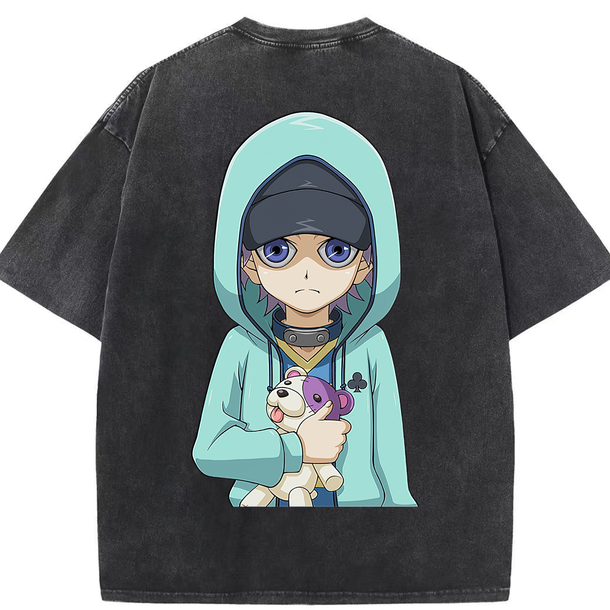 （画像用） 遊☆戯☆王 Yu-Gi-Oh! 綿100% ヴィンテージ風 半袖Tシャツ（背面プリント）