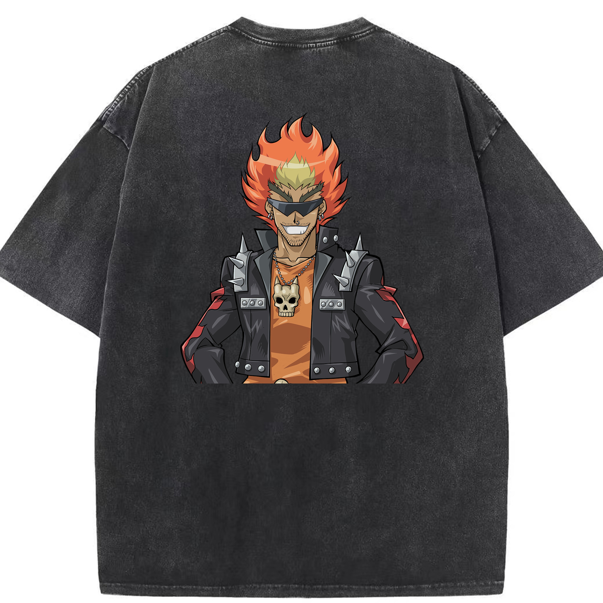 （画像用） 遊☆戯☆王 Yu-Gi-Oh! 綿100% ヴィンテージ風 半袖Tシャツ（背面プリント）