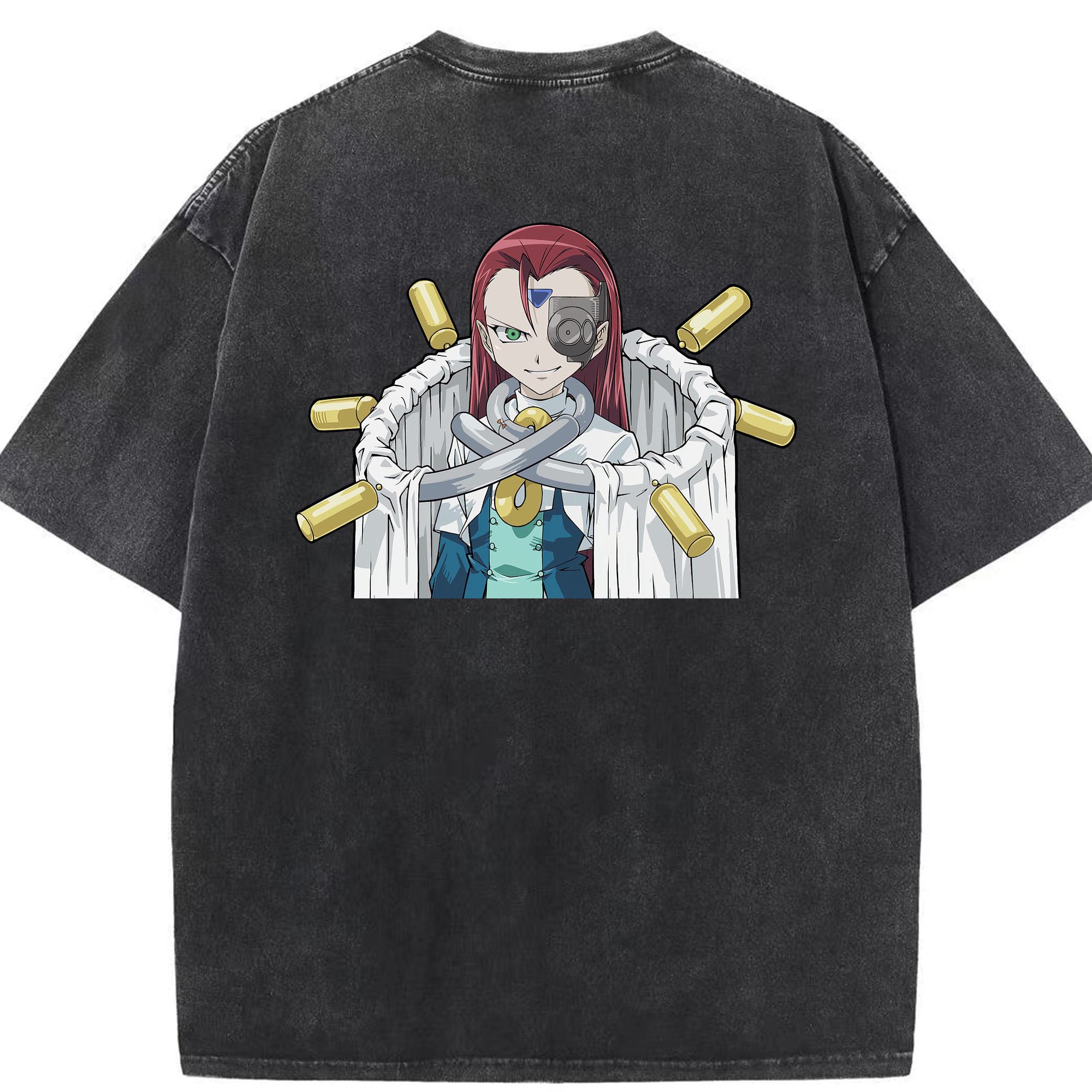 （画像用） 遊☆戯☆王 Yu-Gi-Oh! 綿100% ヴィンテージ風 半袖Tシャツ（背面プリント）