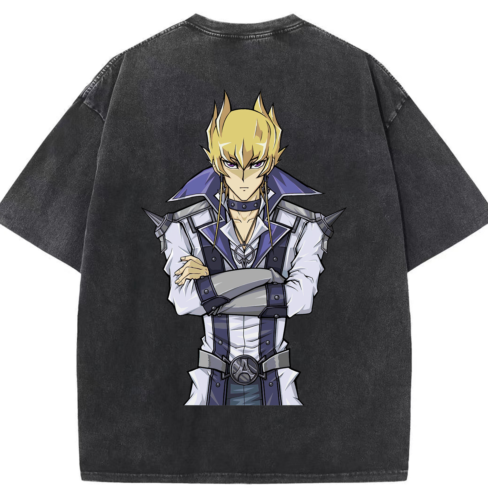 （画像用） 遊☆戯☆王 Yu-Gi-Oh! 綿100% ヴィンテージ風 半袖Tシャツ（背面プリント）