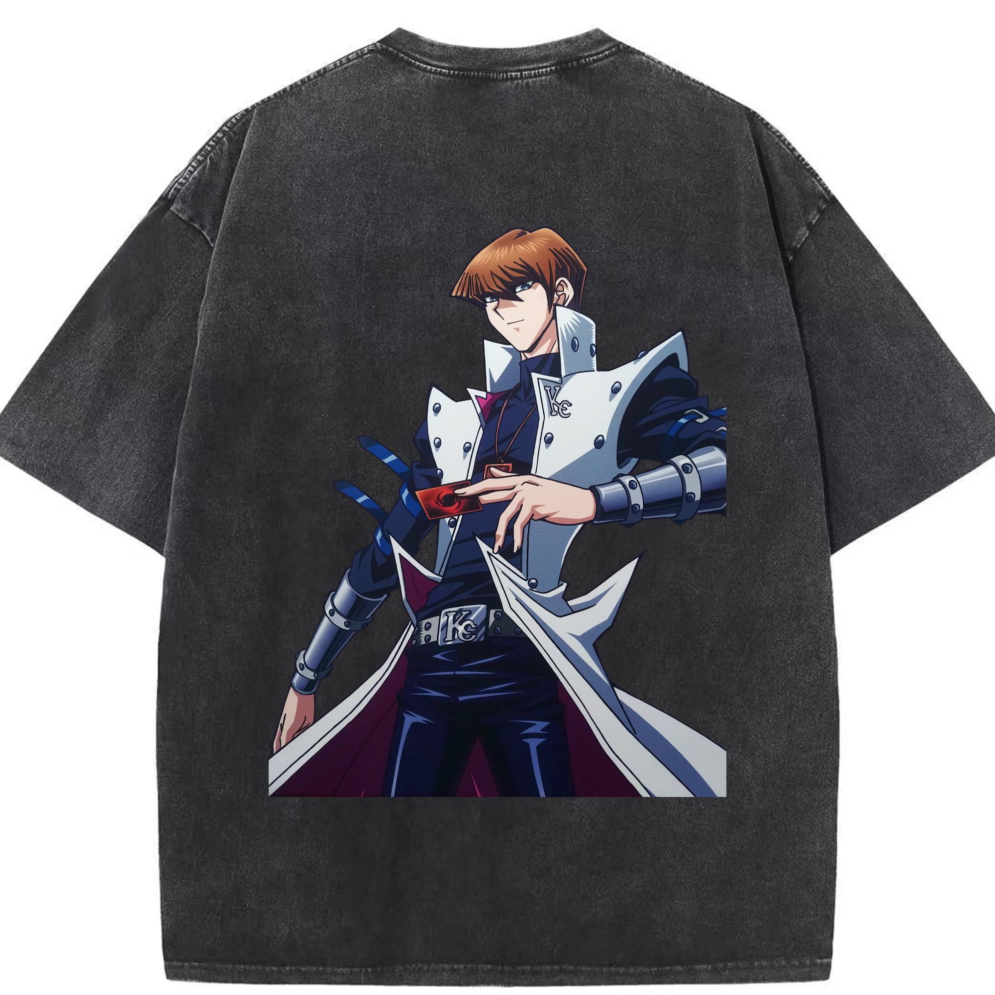 （画像用） 遊☆戯☆王 Yu-Gi-Oh! 綿100% ヴィンテージ風 半袖Tシャツ（背面プリント）