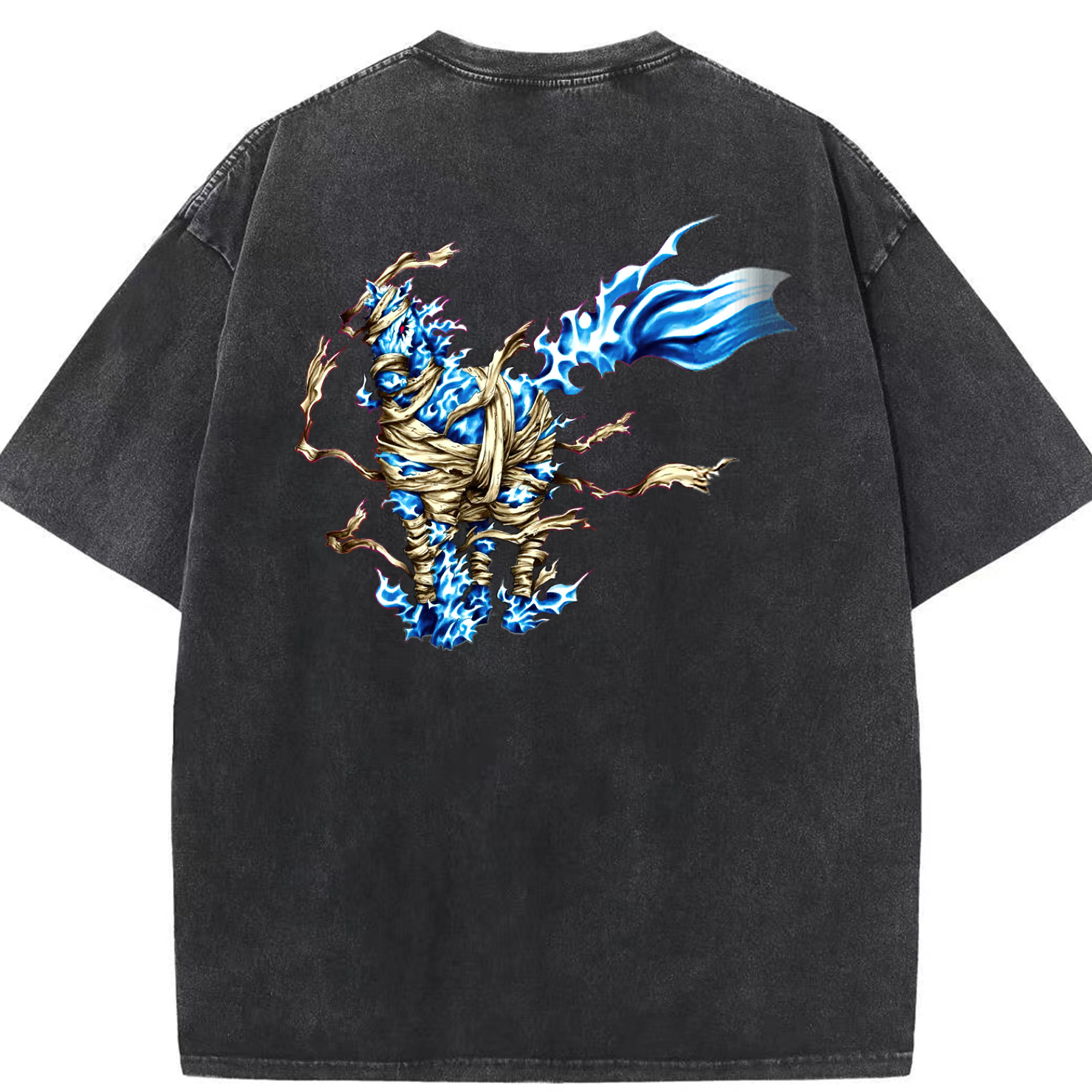 （画像用） 遊☆戯☆王 Yu-Gi-Oh! 綿100% ヴィンテージ風 半袖Tシャツ（背面プリント）