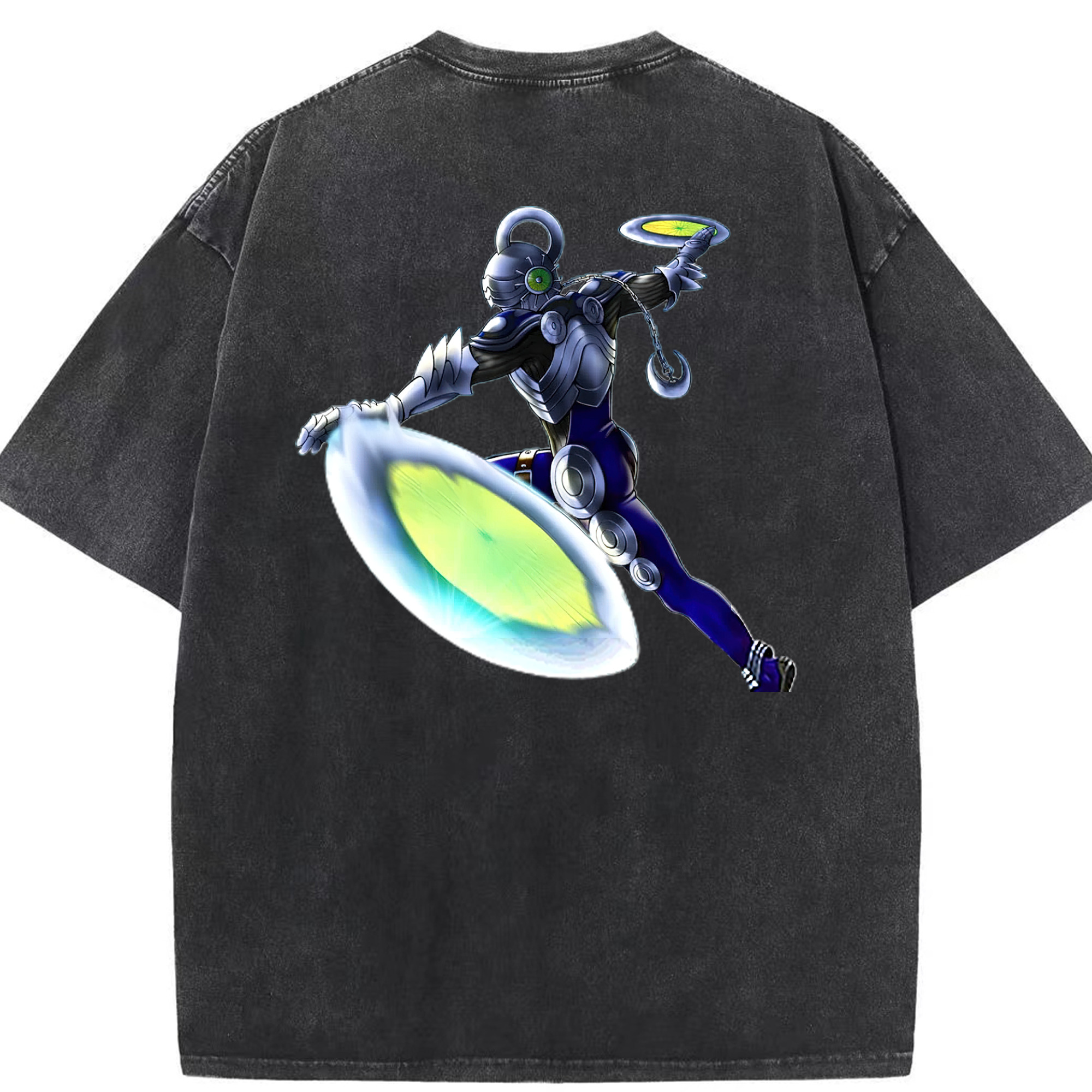 （画像用） 遊☆戯☆王 Yu-Gi-Oh! 綿100% ヴィンテージ風 半袖Tシャツ（背面プリント）