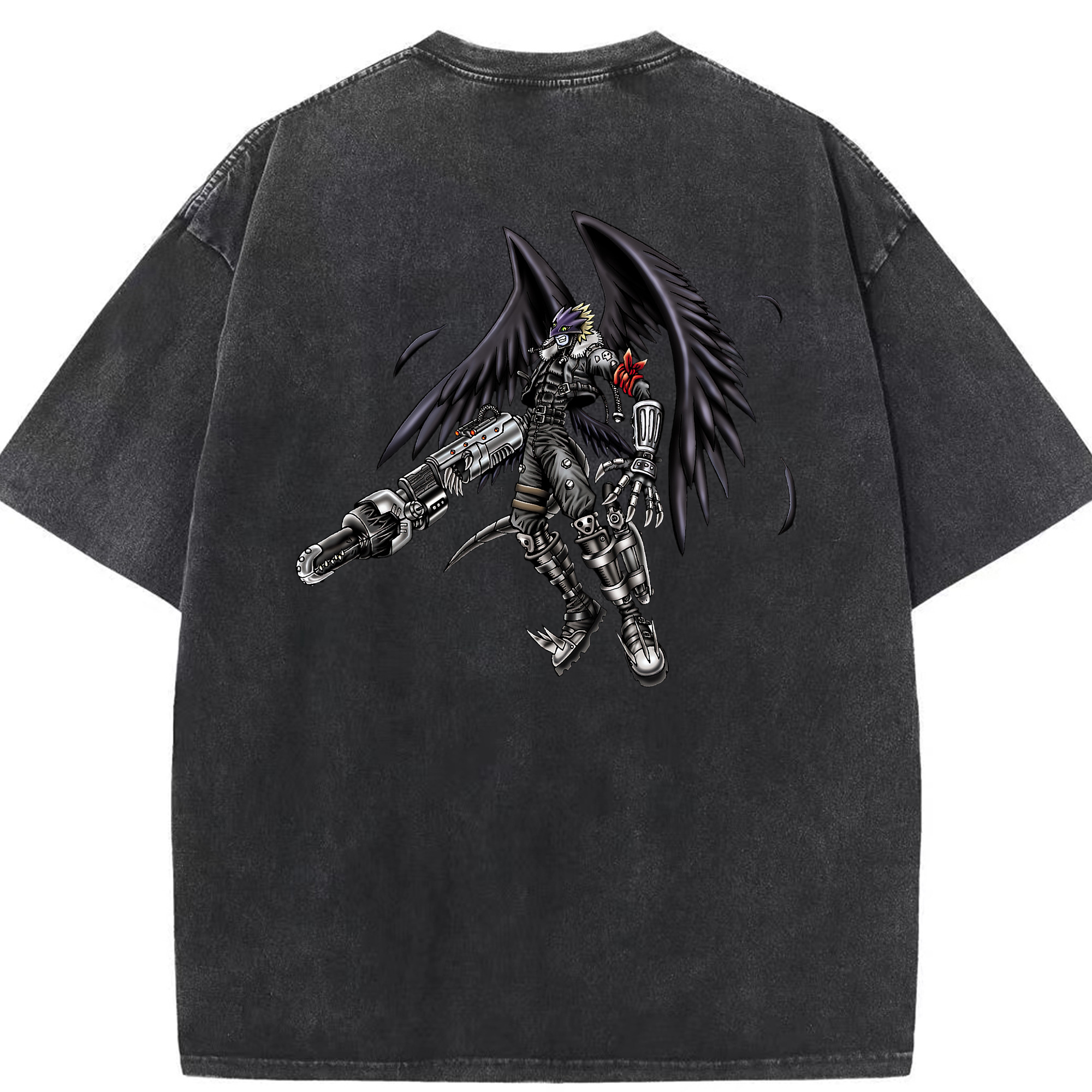 （画像用） 遊☆戯☆王 Yu-Gi-Oh! 綿100% ヴィンテージ風 半袖Tシャツ（背面プリント）