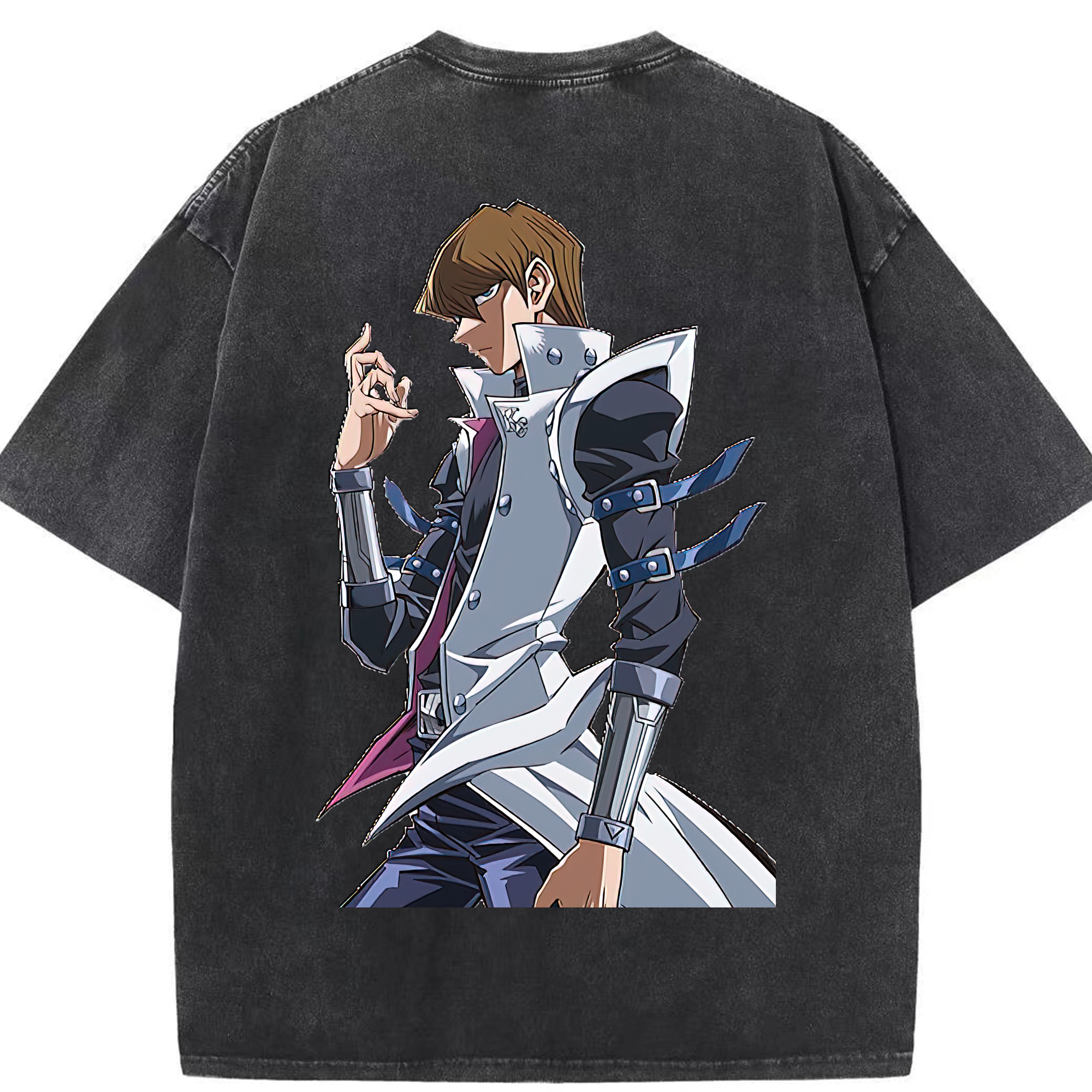 （画像用） 遊☆戯☆王 Yu-Gi-Oh! 綿100% ヴィンテージ風 半袖Tシャツ（背面プリント）