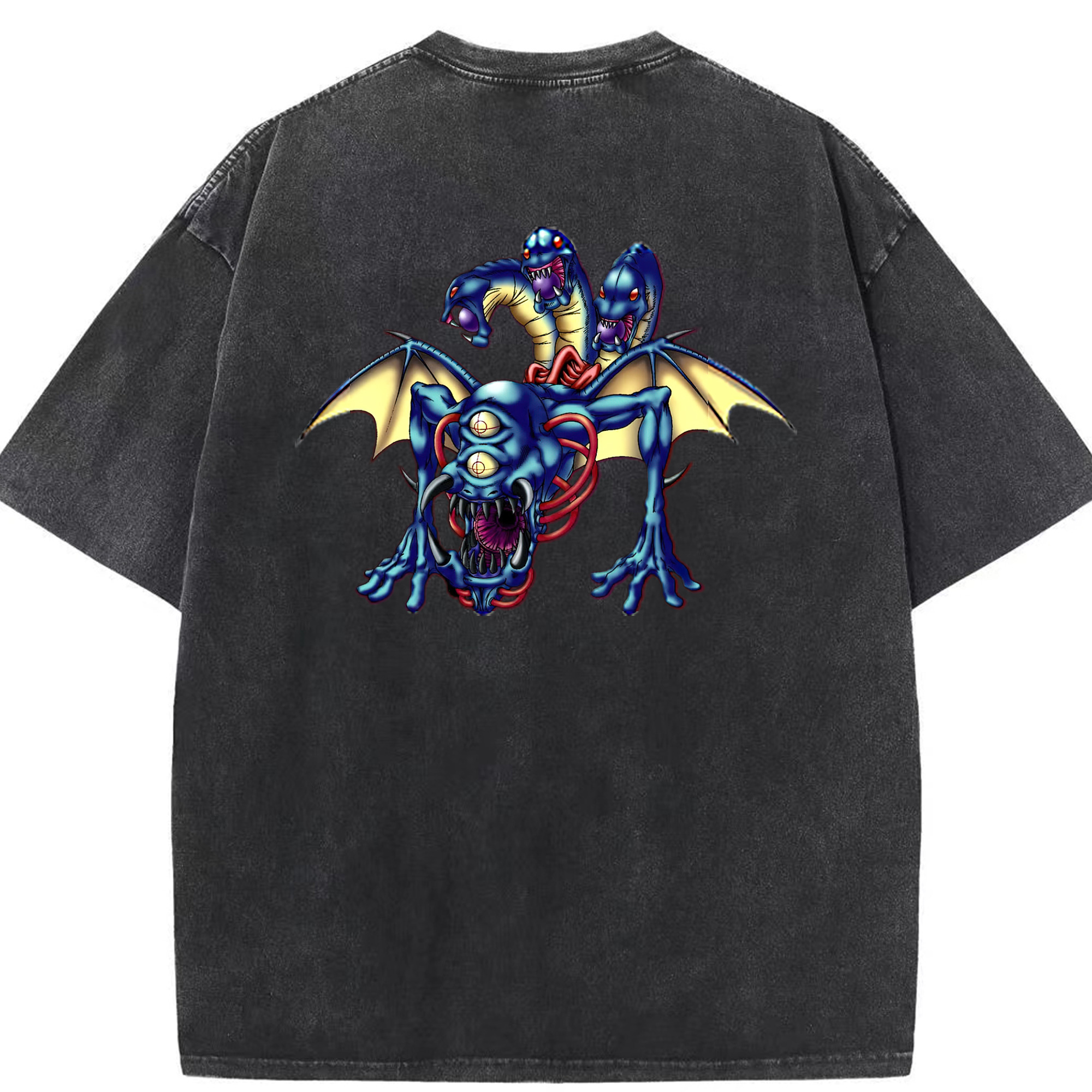 （画像用） 遊☆戯☆王 Yu-Gi-Oh! 綿100% ヴィンテージ風 半袖Tシャツ（背面プリント）