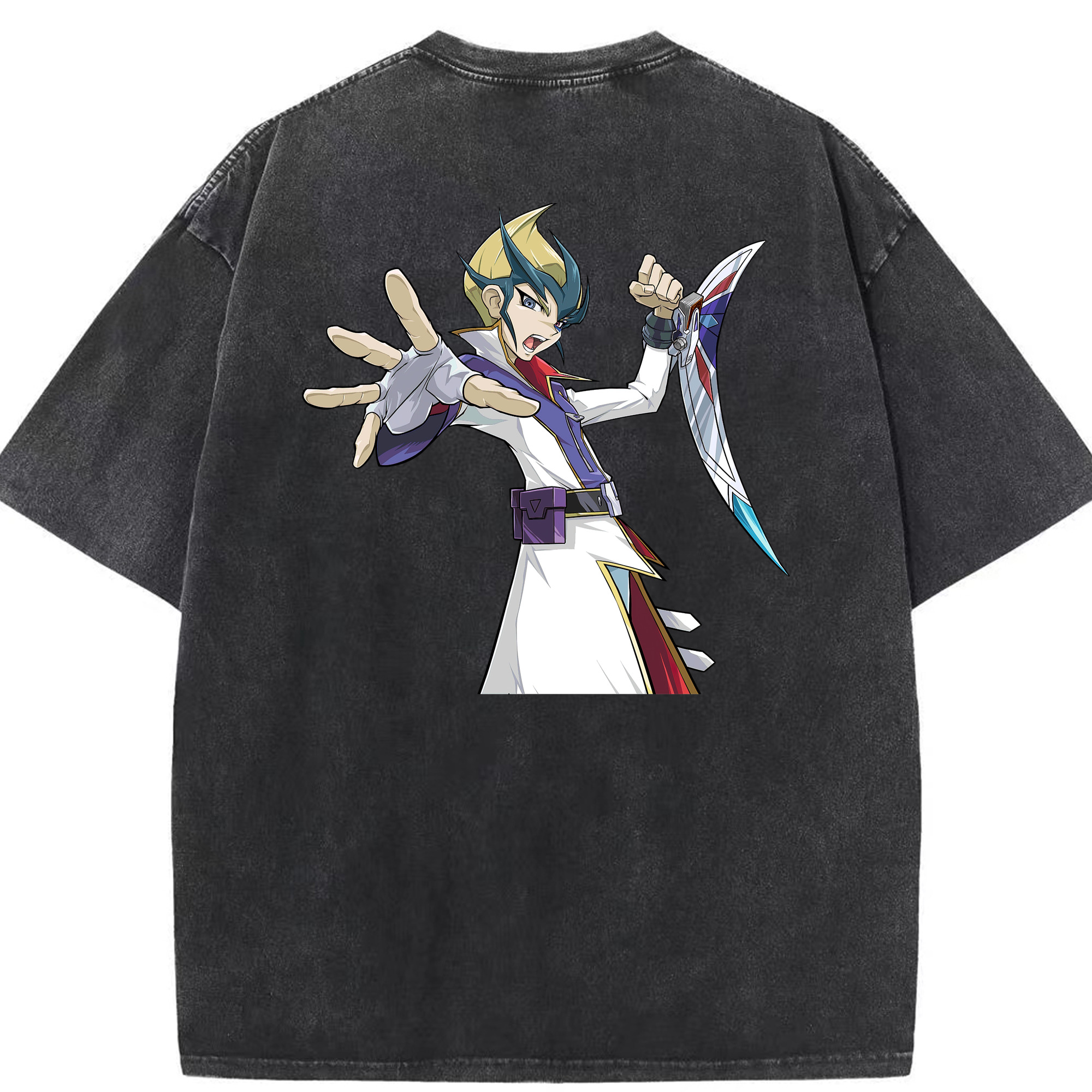 （画像用） 遊☆戯☆王 Yu-Gi-Oh! 綿100% ヴィンテージ風 半袖Tシャツ（背面プリント）