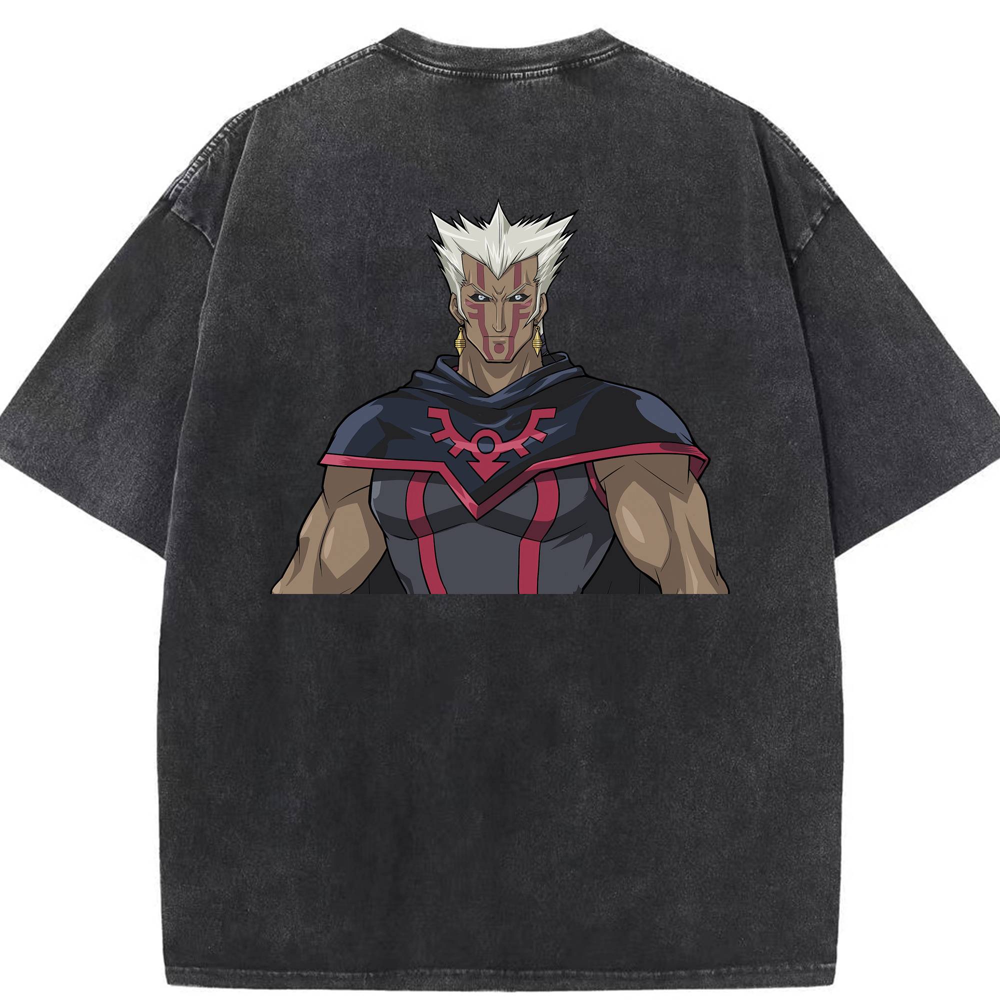 （画像用） 遊☆戯☆王 Yu-Gi-Oh! 綿100% ヴィンテージ風 半袖Tシャツ（背面プリント）