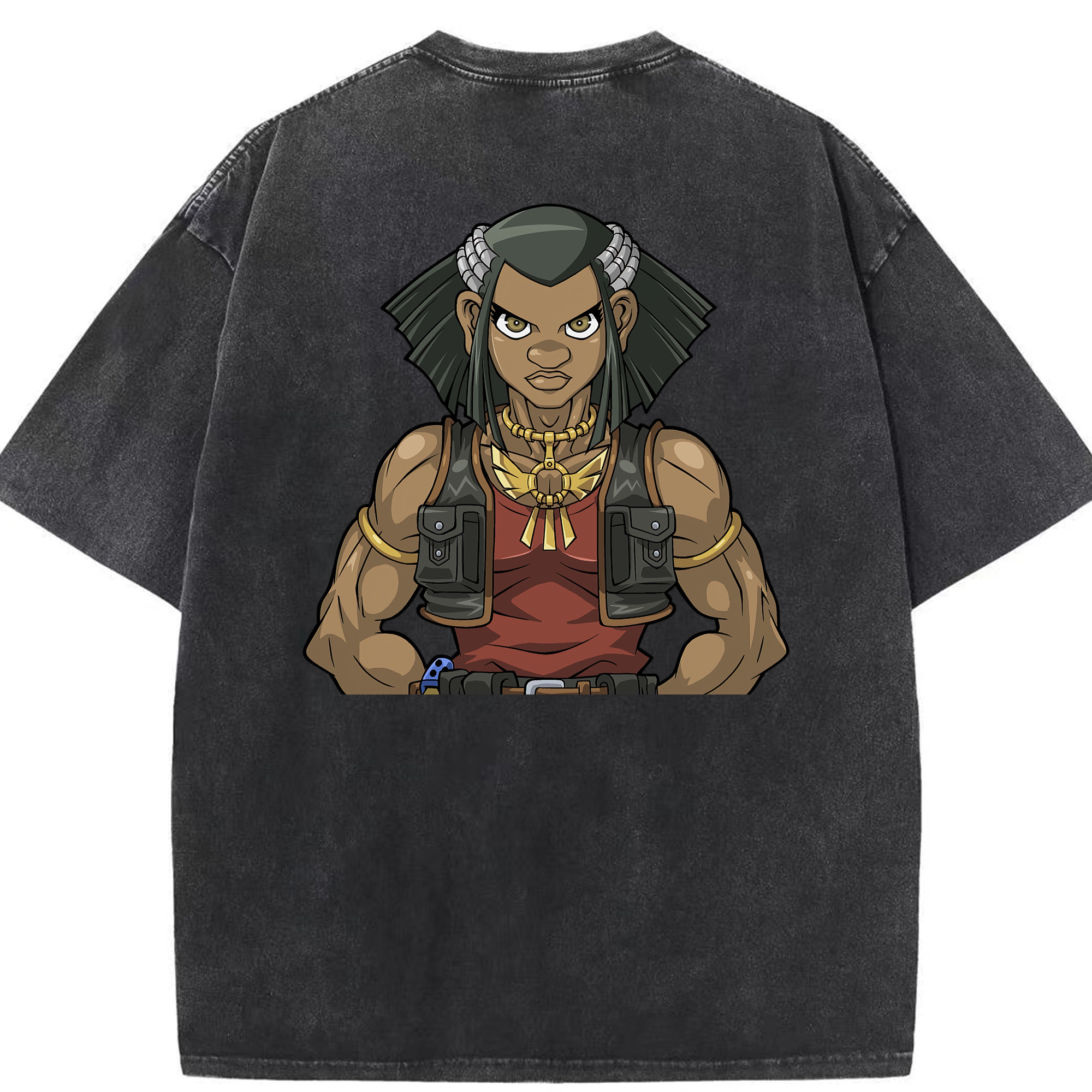 （画像用） 遊☆戯☆王 Yu-Gi-Oh! 綿100% ヴィンテージ風 半袖Tシャツ（背面プリント）