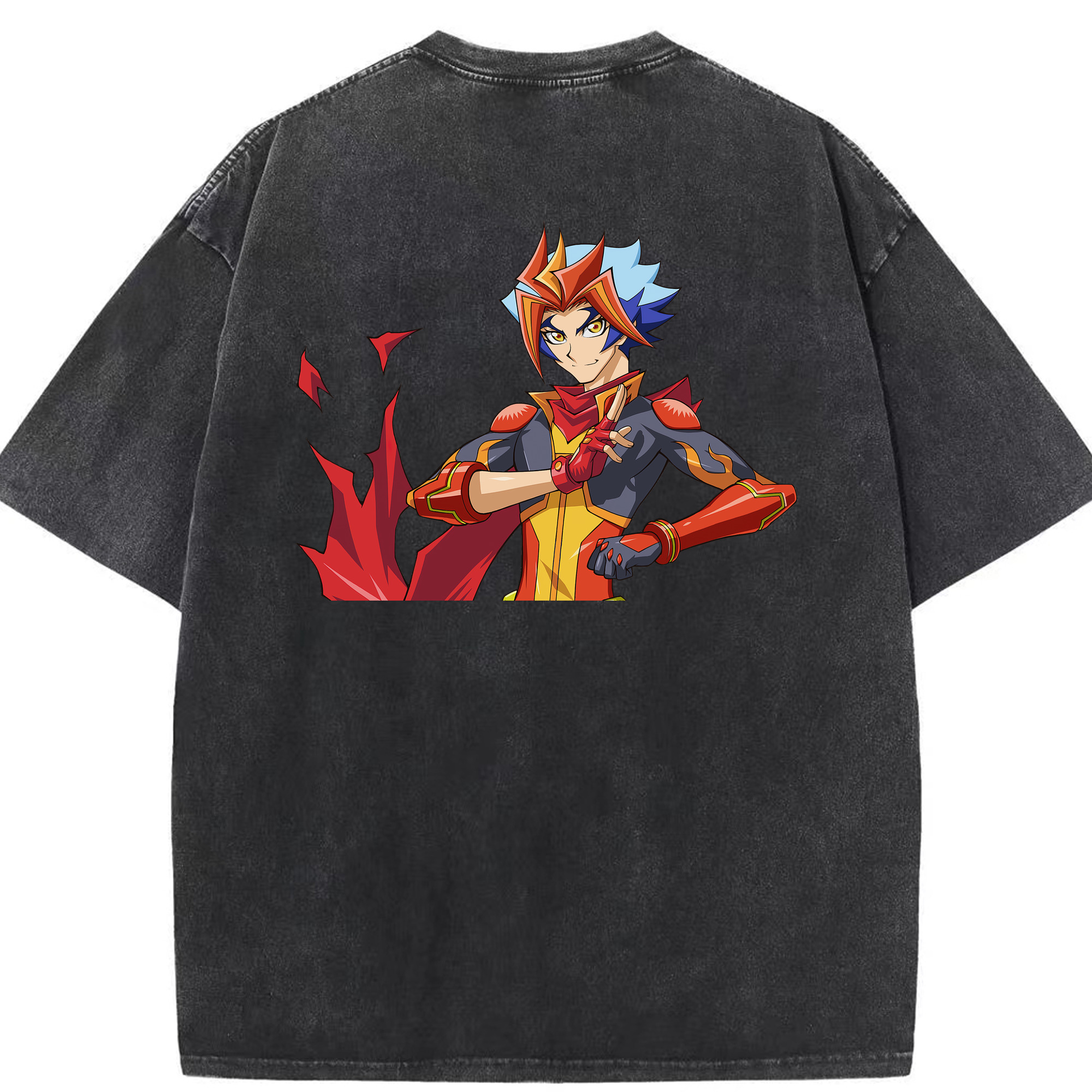 （画像用） 遊☆戯☆王 Yu-Gi-Oh! 綿100% ヴィンテージ風 半袖Tシャツ（背面プリント）
