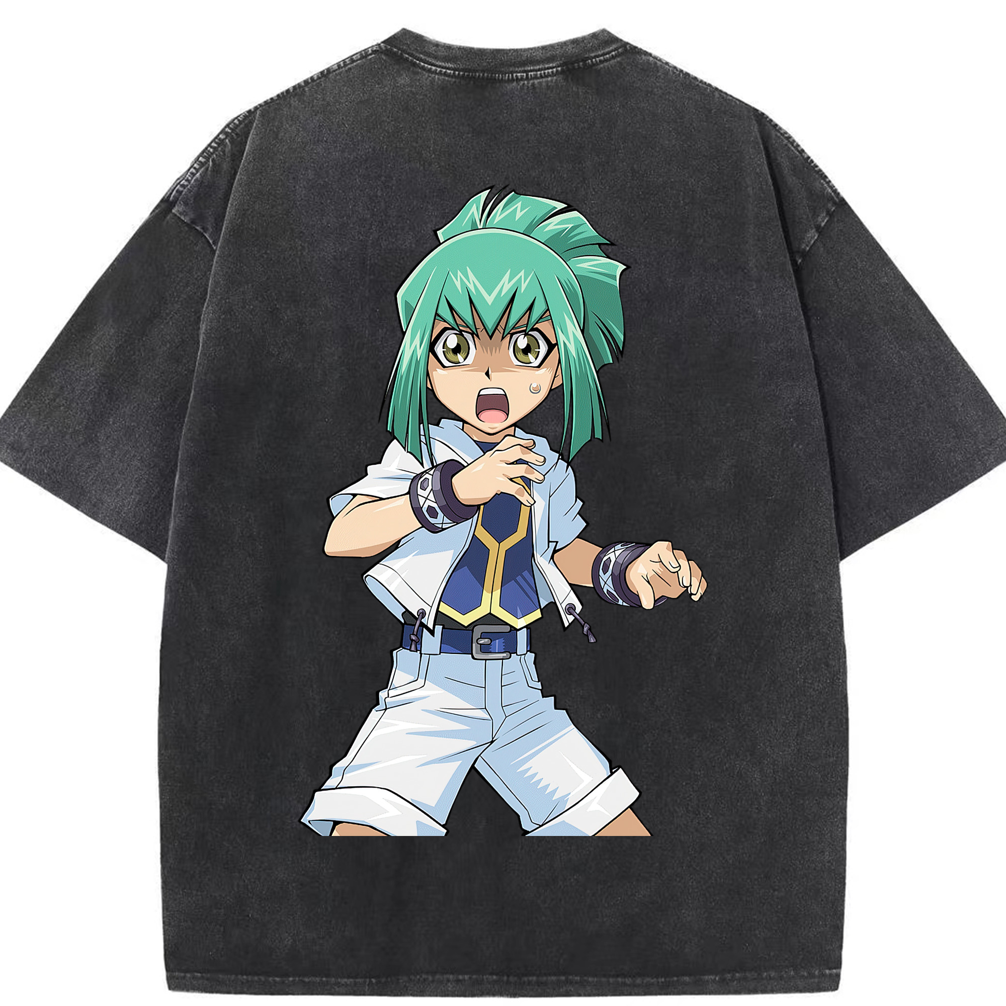 （画像用） 遊☆戯☆王 Yu-Gi-Oh! 綿100% ヴィンテージ風 半袖Tシャツ（背面プリント）