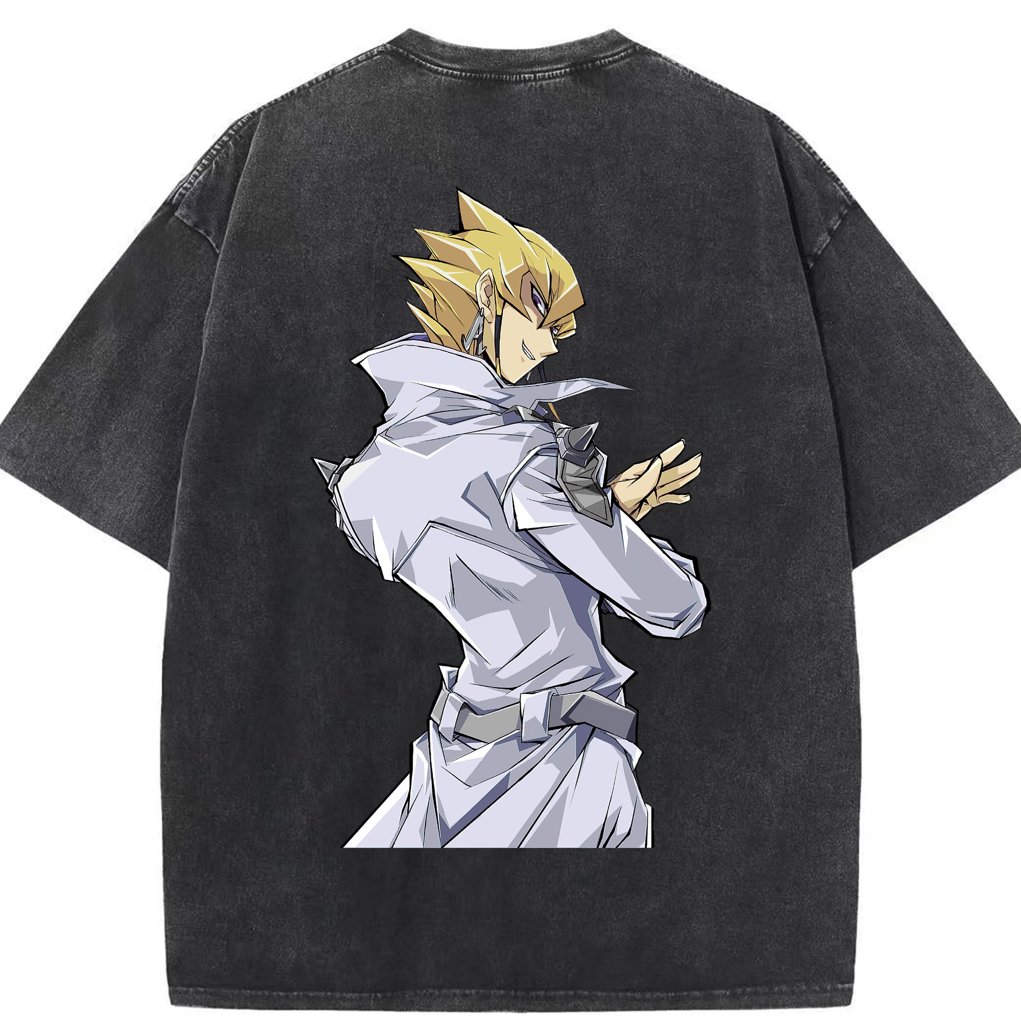（画像用） 遊☆戯☆王 Yu-Gi-Oh! 綿100% ヴィンテージ風 半袖Tシャツ（背面プリント）