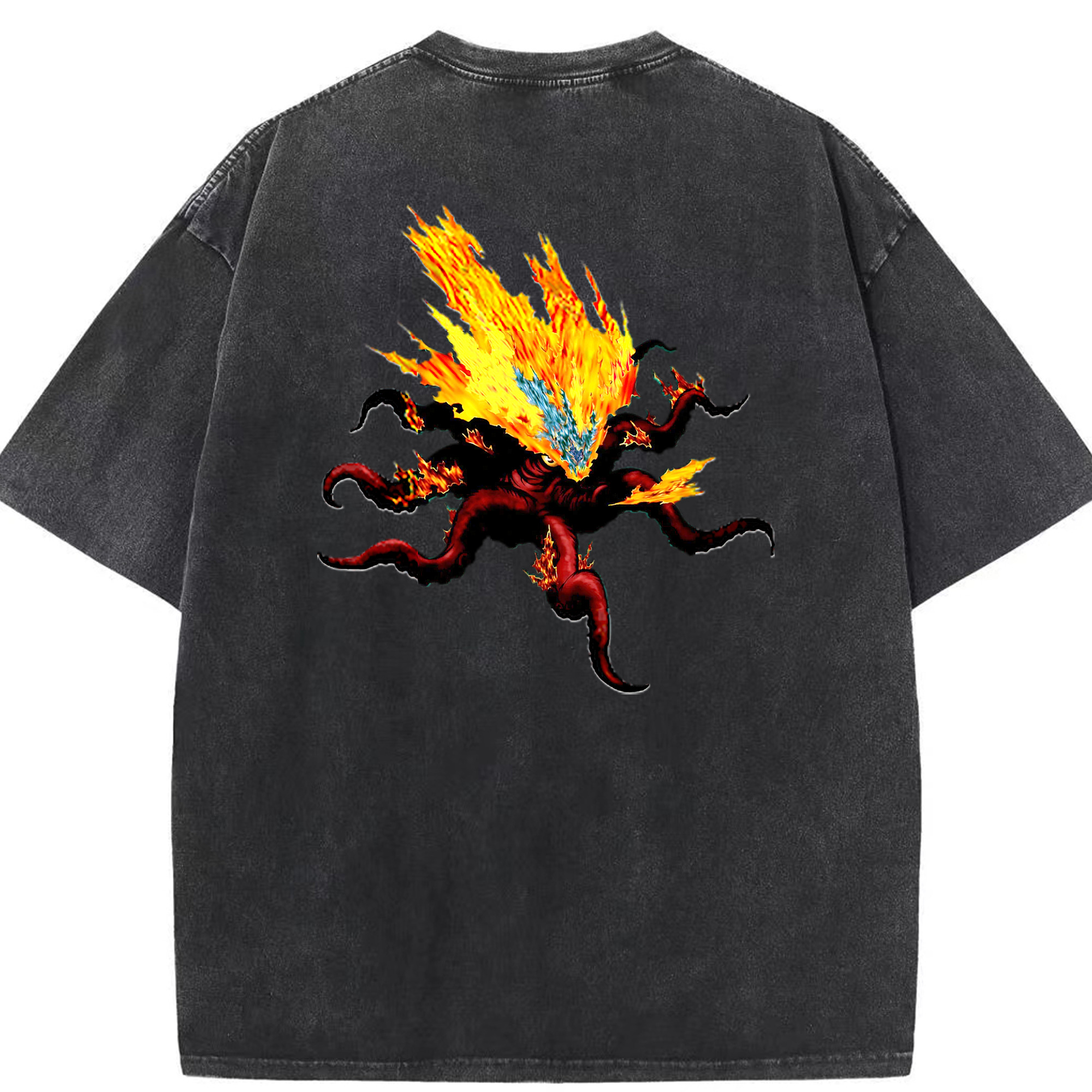 （画像用） 遊☆戯☆王 Yu-Gi-Oh! 綿100% ヴィンテージ風 半袖Tシャツ（背面プリント）