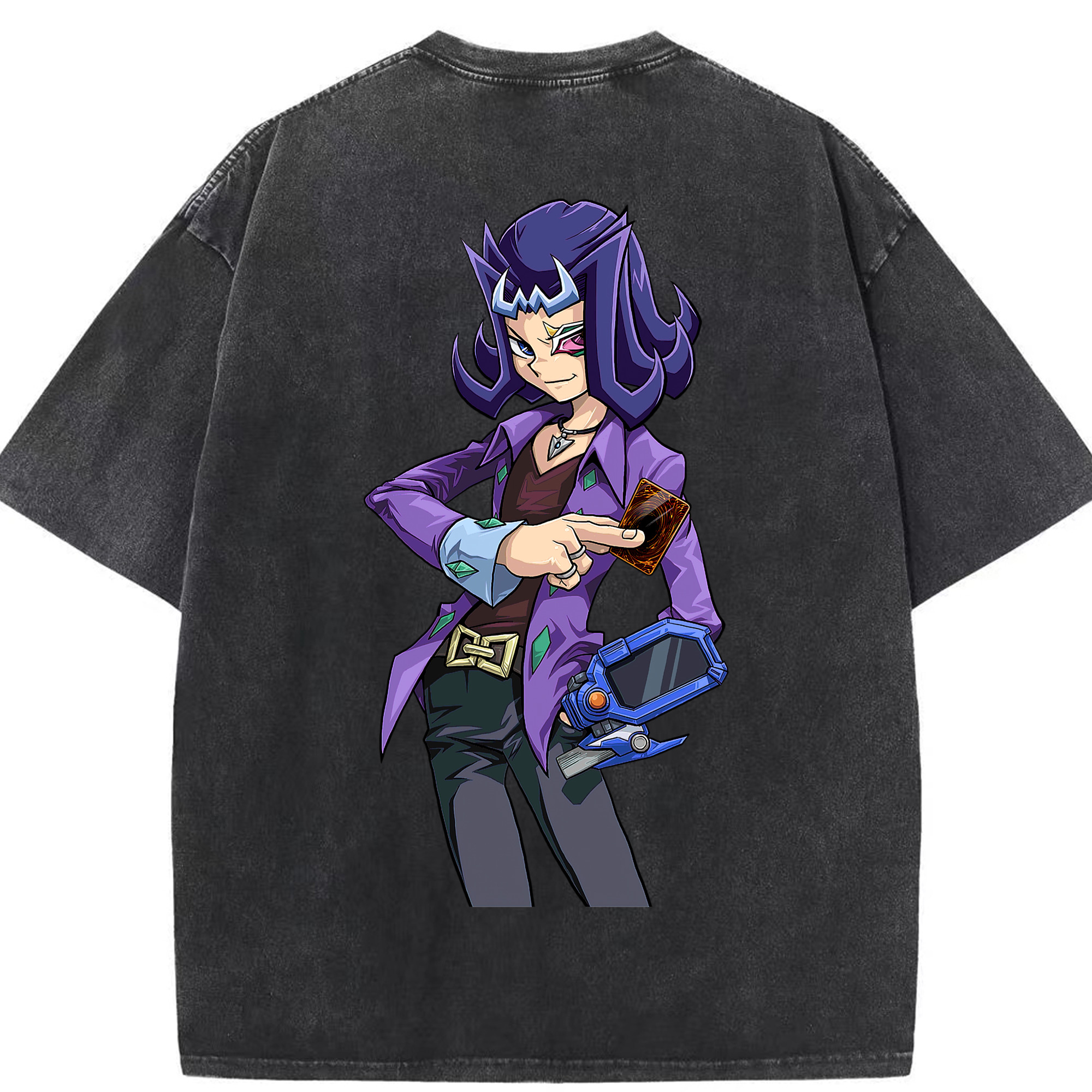 （画像用） 遊☆戯☆王 Yu-Gi-Oh! 綿100% ヴィンテージ風 半袖Tシャツ（背面プリント）