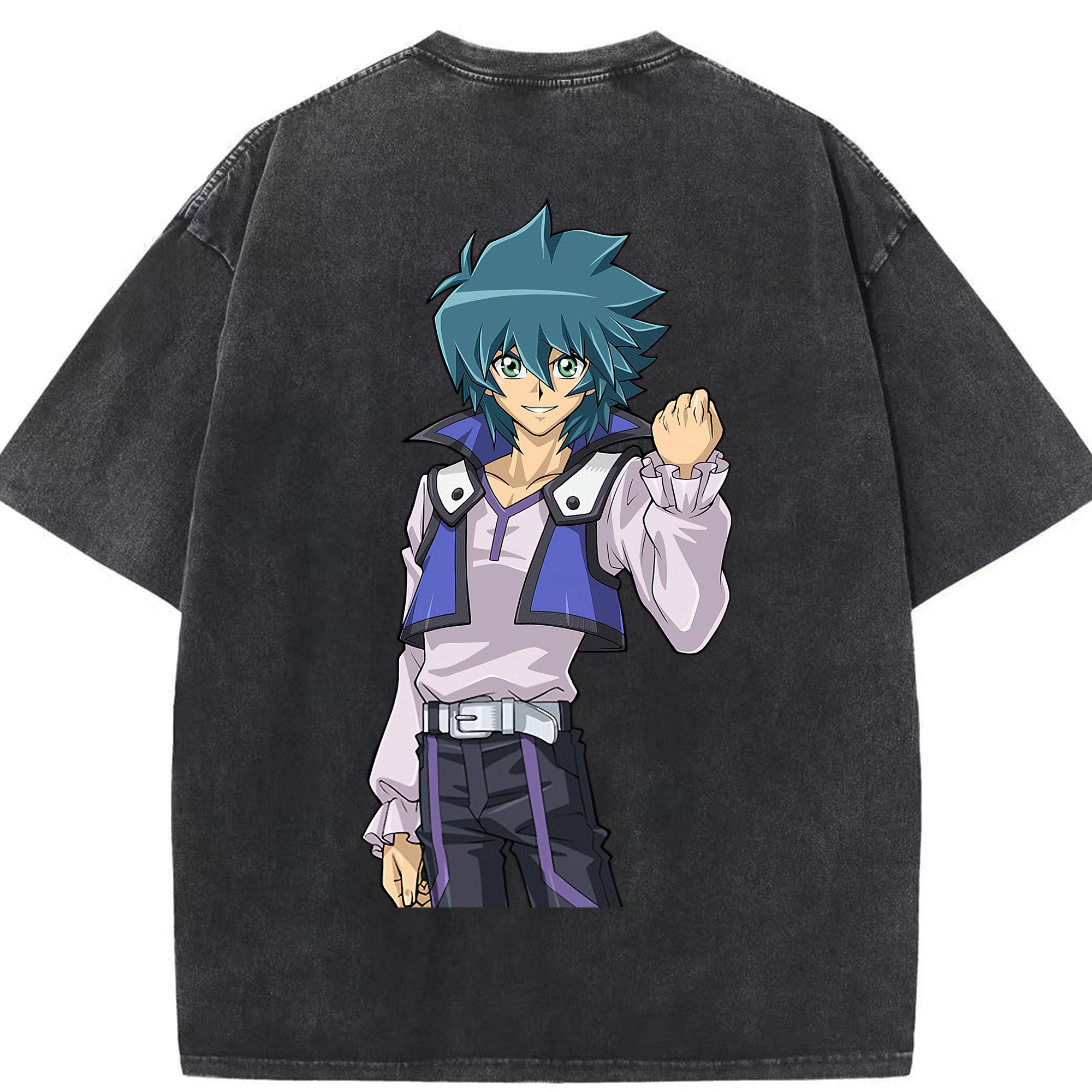 （画像用） 遊☆戯☆王 Yu-Gi-Oh! 綿100% ヴィンテージ風 半袖Tシャツ（背面プリント）