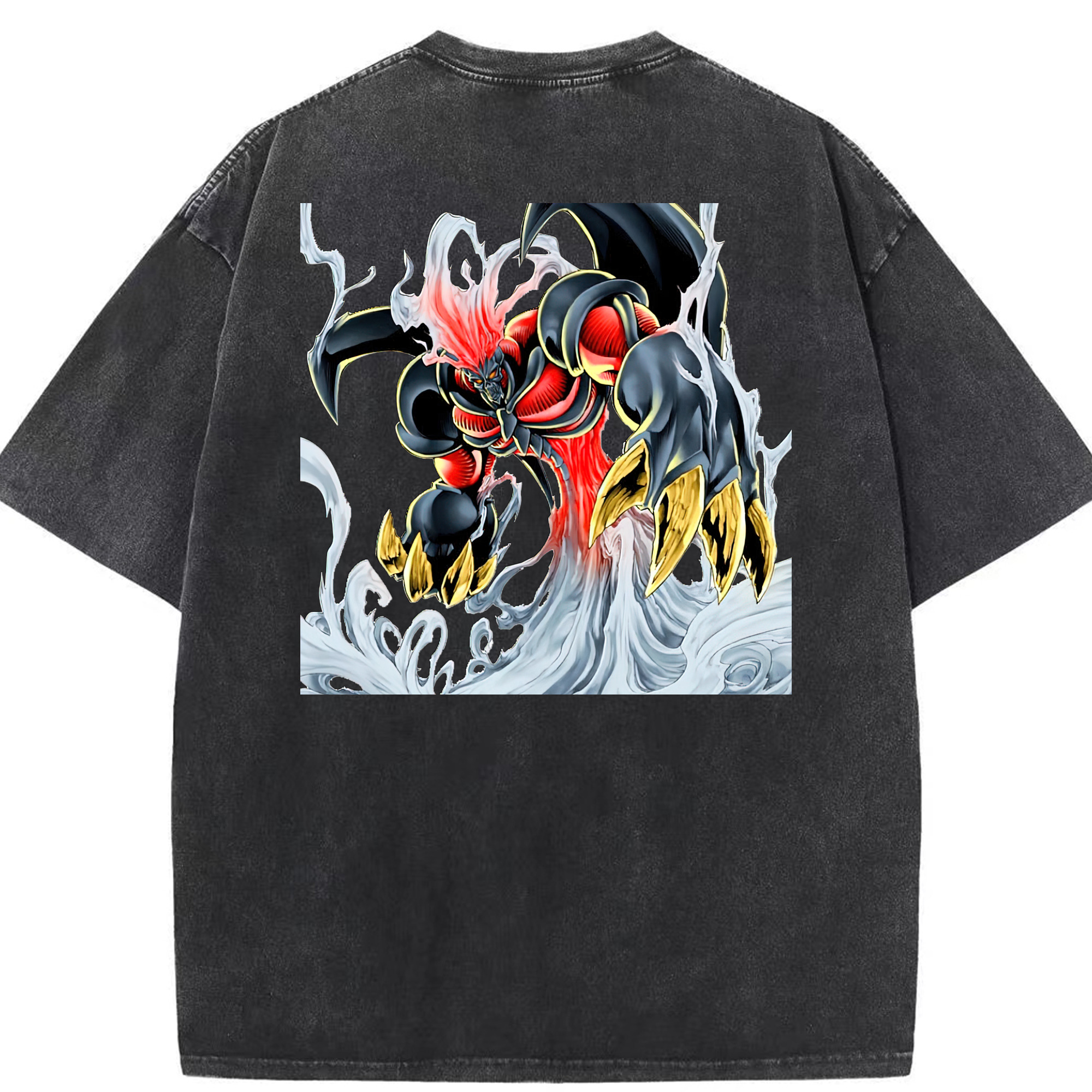（画像用） 遊☆戯☆王 Yu-Gi-Oh! 綿100% ヴィンテージ風 半袖Tシャツ（背面プリント）