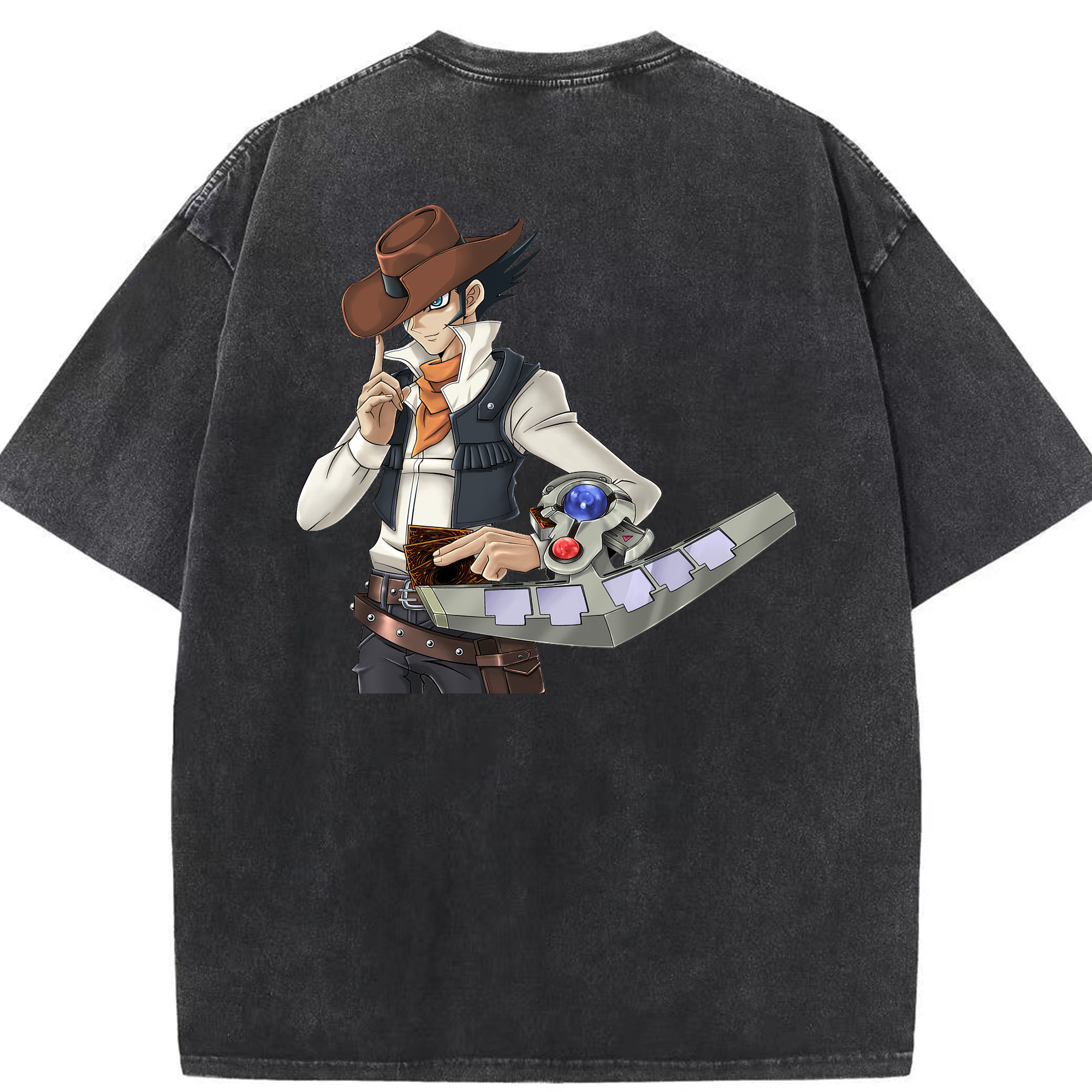 （画像用） 遊☆戯☆王 Yu-Gi-Oh! 綿100% ヴィンテージ風 半袖Tシャツ（背面プリント）