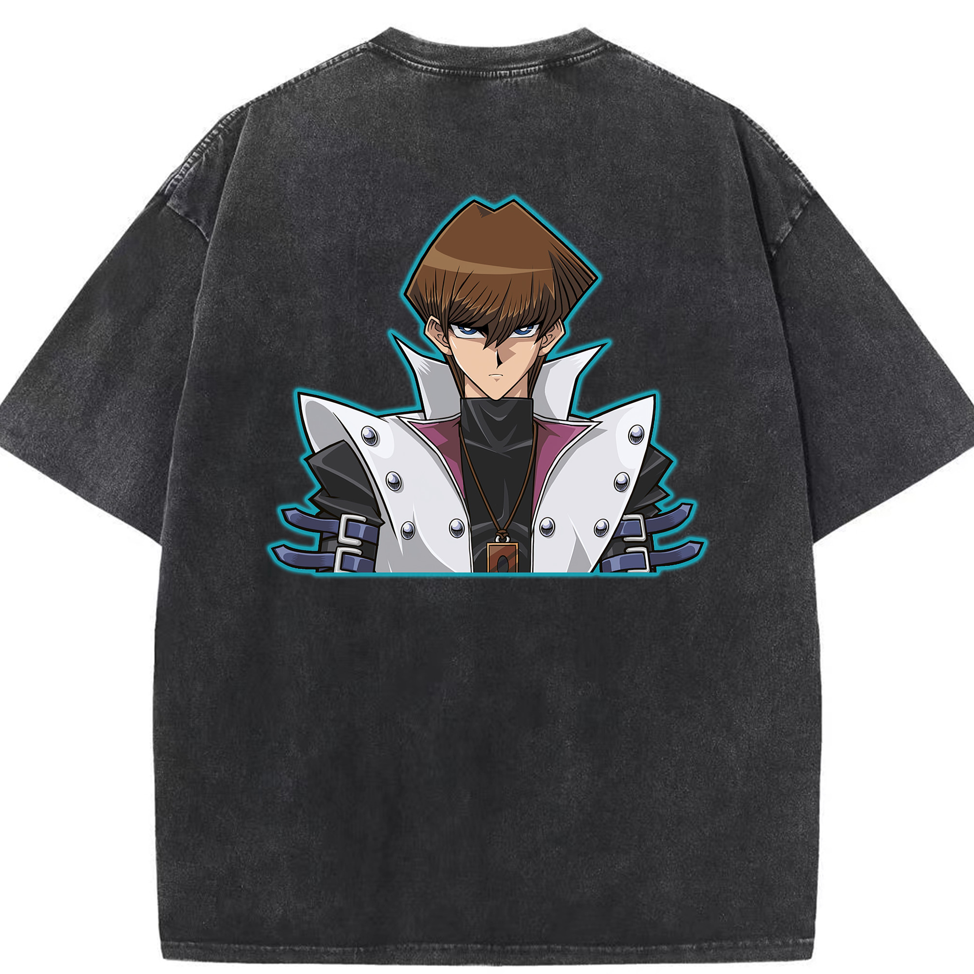 （画像用） 遊☆戯☆王 Yu-Gi-Oh! 綿100% ヴィンテージ風 半袖Tシャツ（背面プリント）