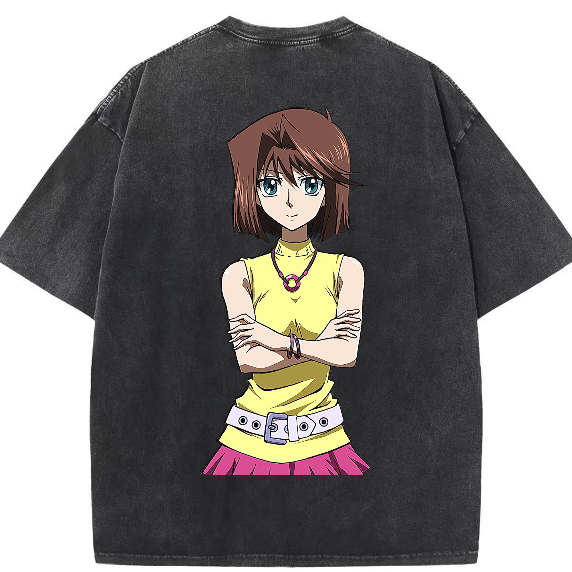 （画像用） 遊☆戯☆王 Yu-Gi-Oh! 綿100% ヴィンテージ風 半袖Tシャツ（背面プリント）