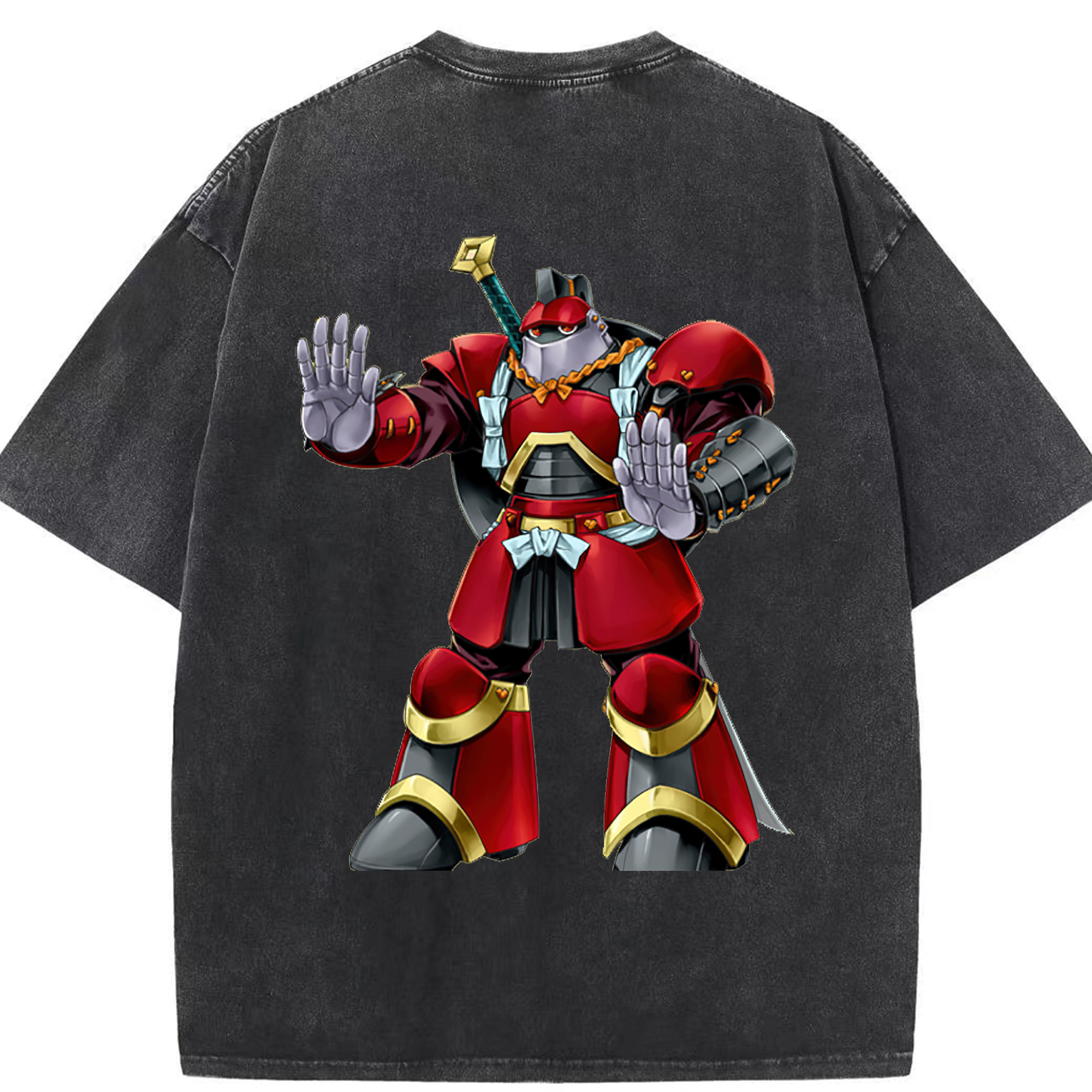 （画像用） 遊☆戯☆王 Yu-Gi-Oh! 綿100% ヴィンテージ風 半袖Tシャツ（背面プリント）
