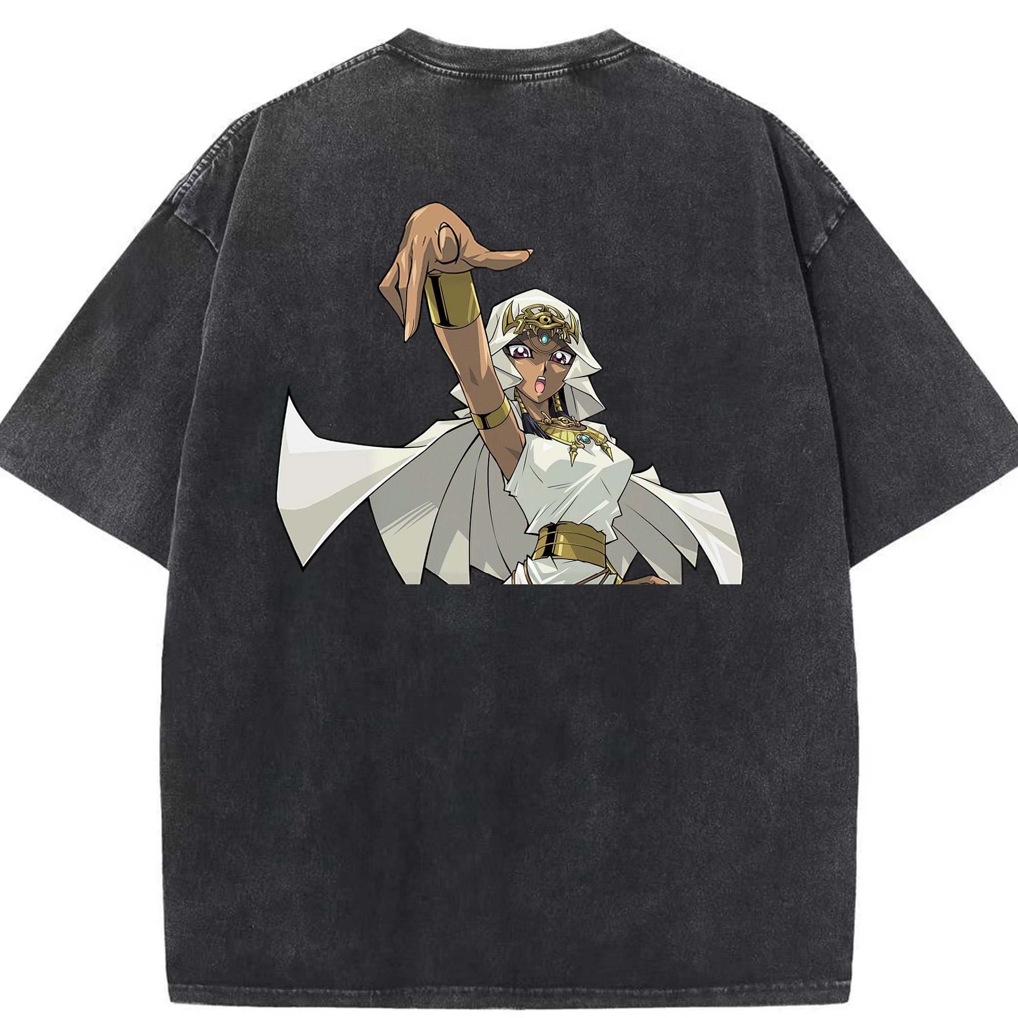 （画像用） 遊☆戯☆王 Yu-Gi-Oh! 綿100% ヴィンテージ風 半袖Tシャツ（背面プリント）