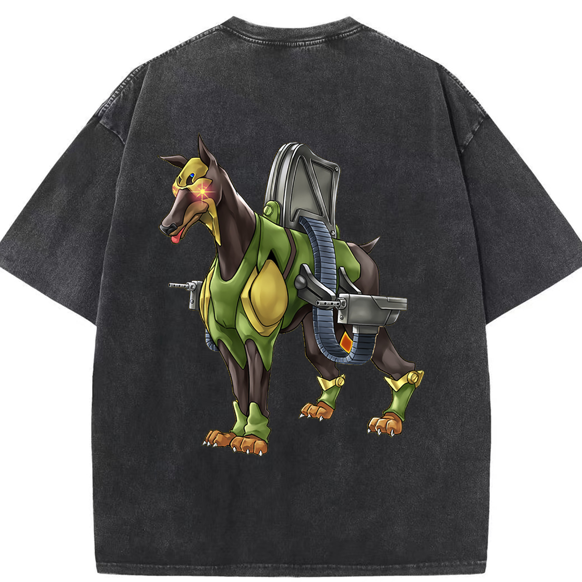 （画像用） 遊☆戯☆王 Yu-Gi-Oh! 綿100% ヴィンテージ風 半袖Tシャツ（背面プリント）