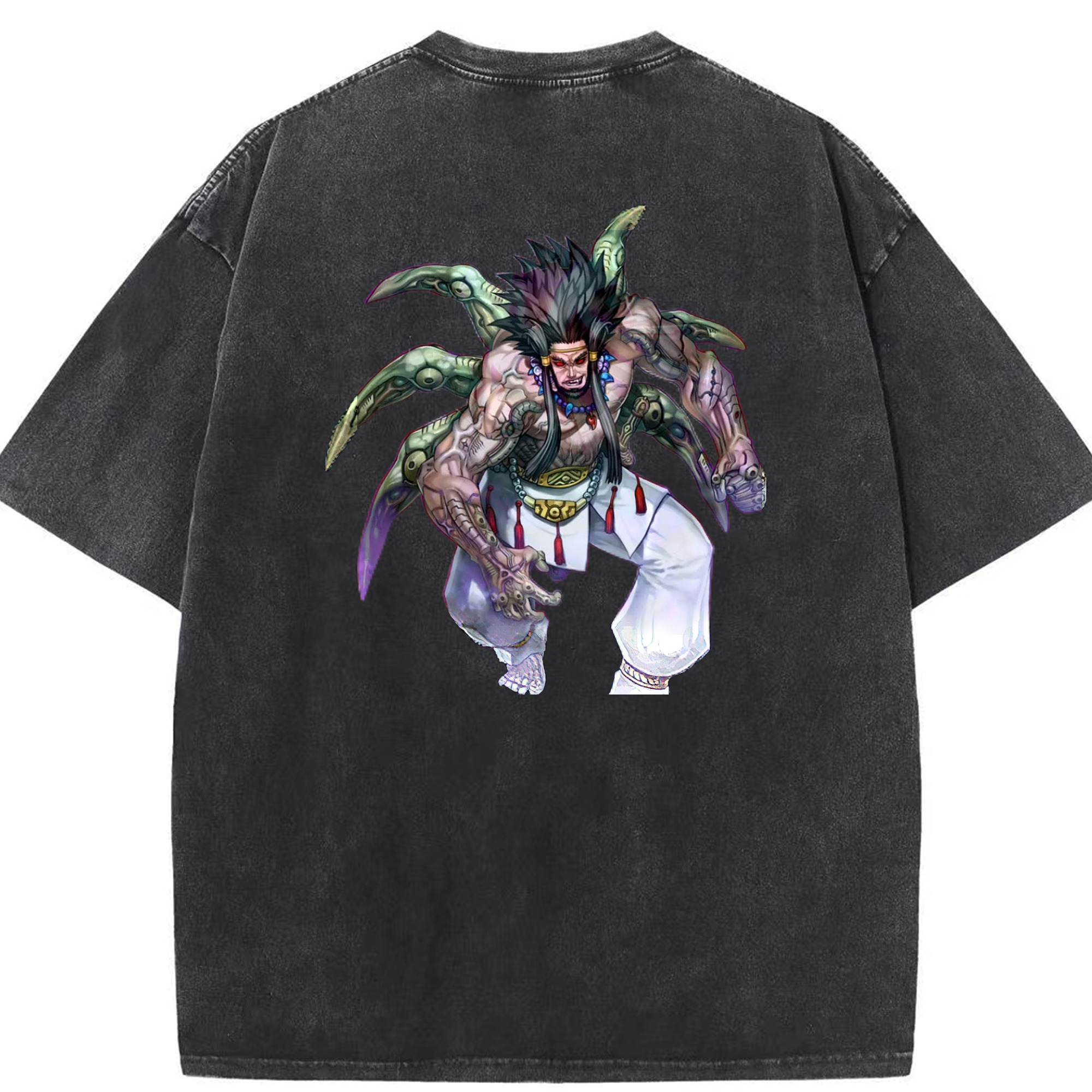 （画像用） 遊☆戯☆王 Yu-Gi-Oh! 綿100% ヴィンテージ風 半袖Tシャツ（背面プリント）
