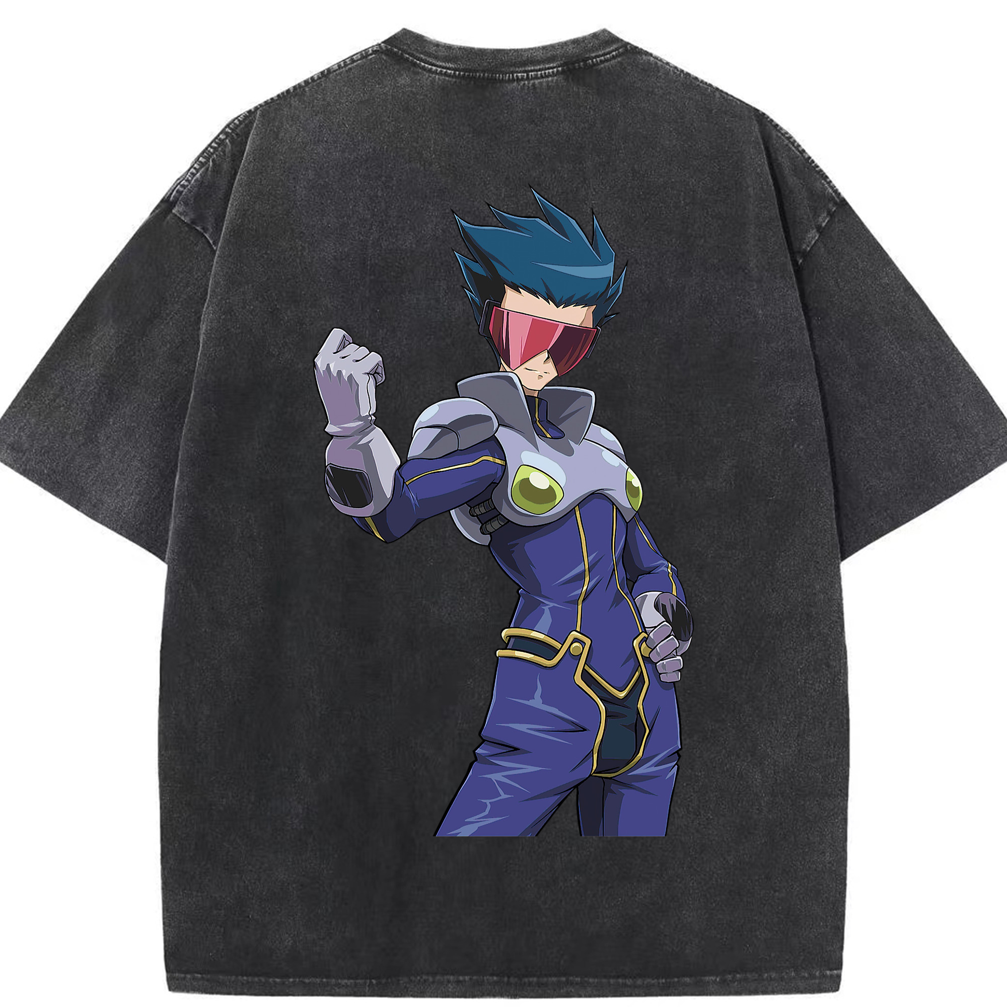 （画像用） 遊☆戯☆王 Yu-Gi-Oh! 綿100% ヴィンテージ風 半袖Tシャツ（背面プリント）