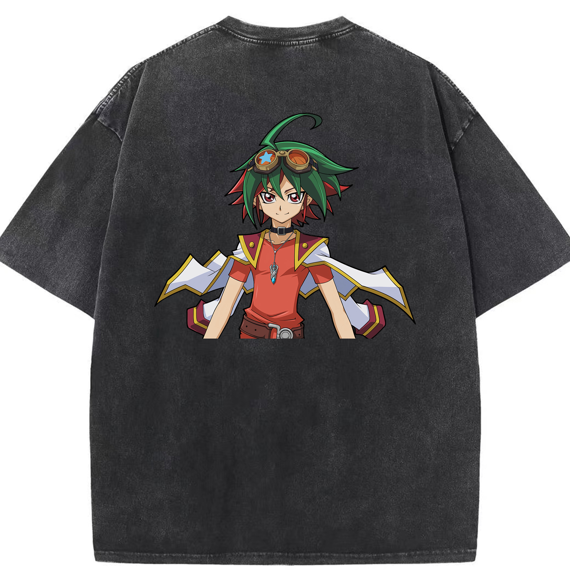 （画像用） 遊☆戯☆王 Yu-Gi-Oh! 綿100% ヴィンテージ風 半袖Tシャツ（背面プリント）
