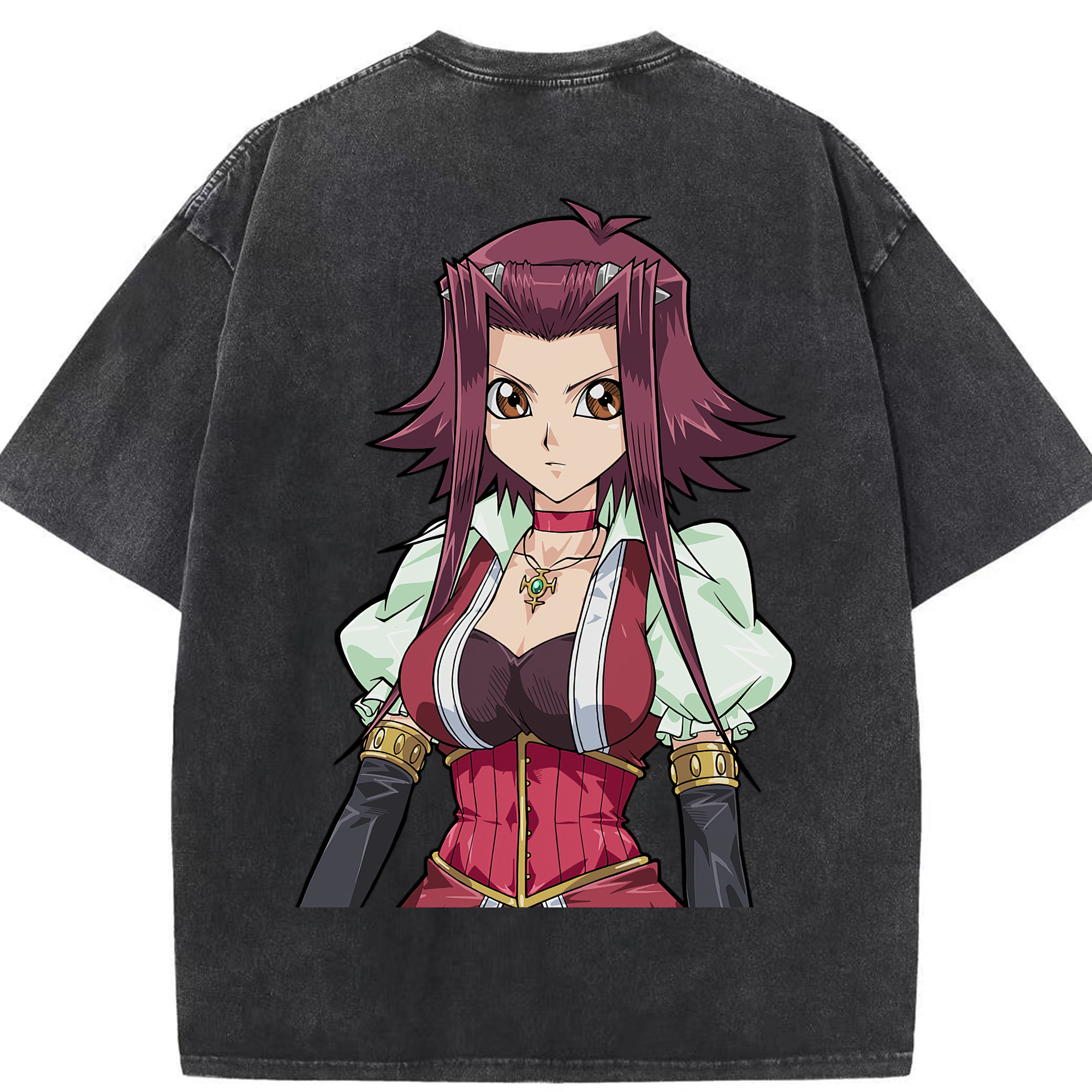 （画像用） 遊☆戯☆王 Yu-Gi-Oh! 綿100% ヴィンテージ風 半袖Tシャツ（背面プリント）