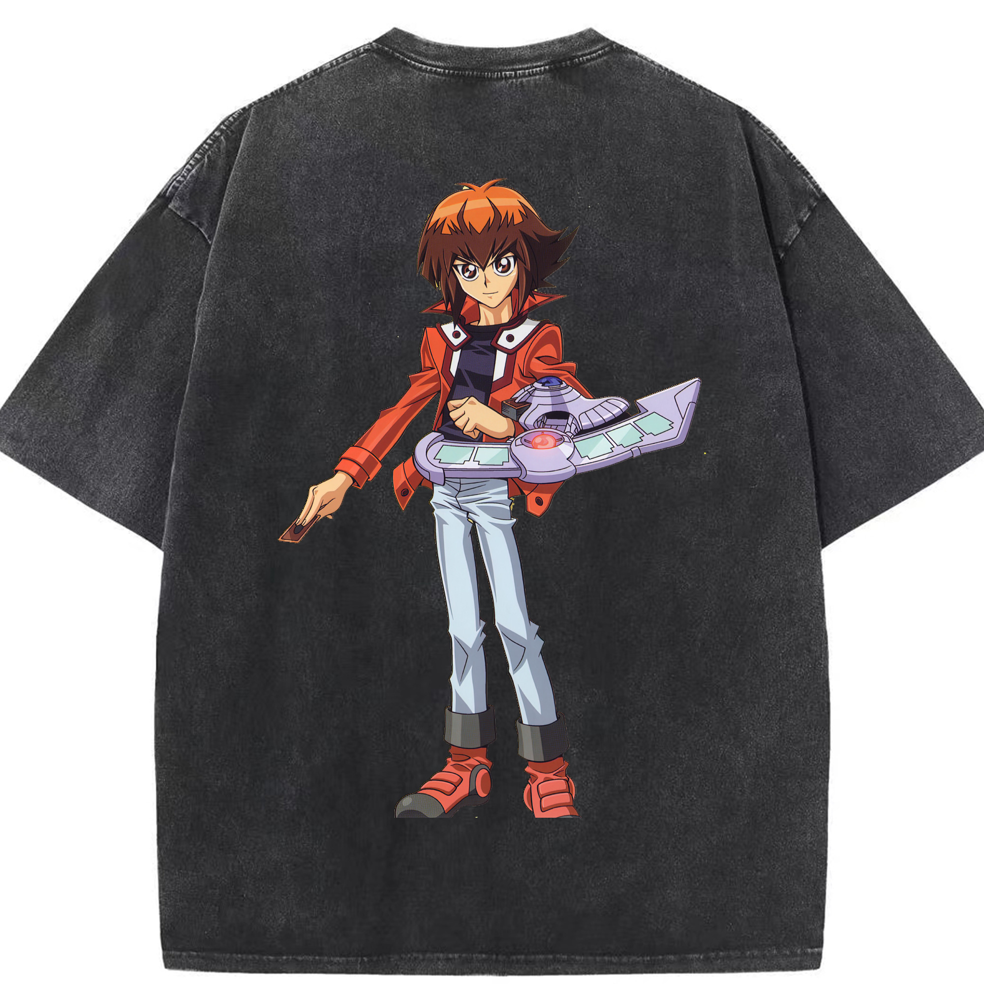 （画像用） 遊☆戯☆王 Yu-Gi-Oh! 綿100% ヴィンテージ風 半袖Tシャツ（背面プリント）