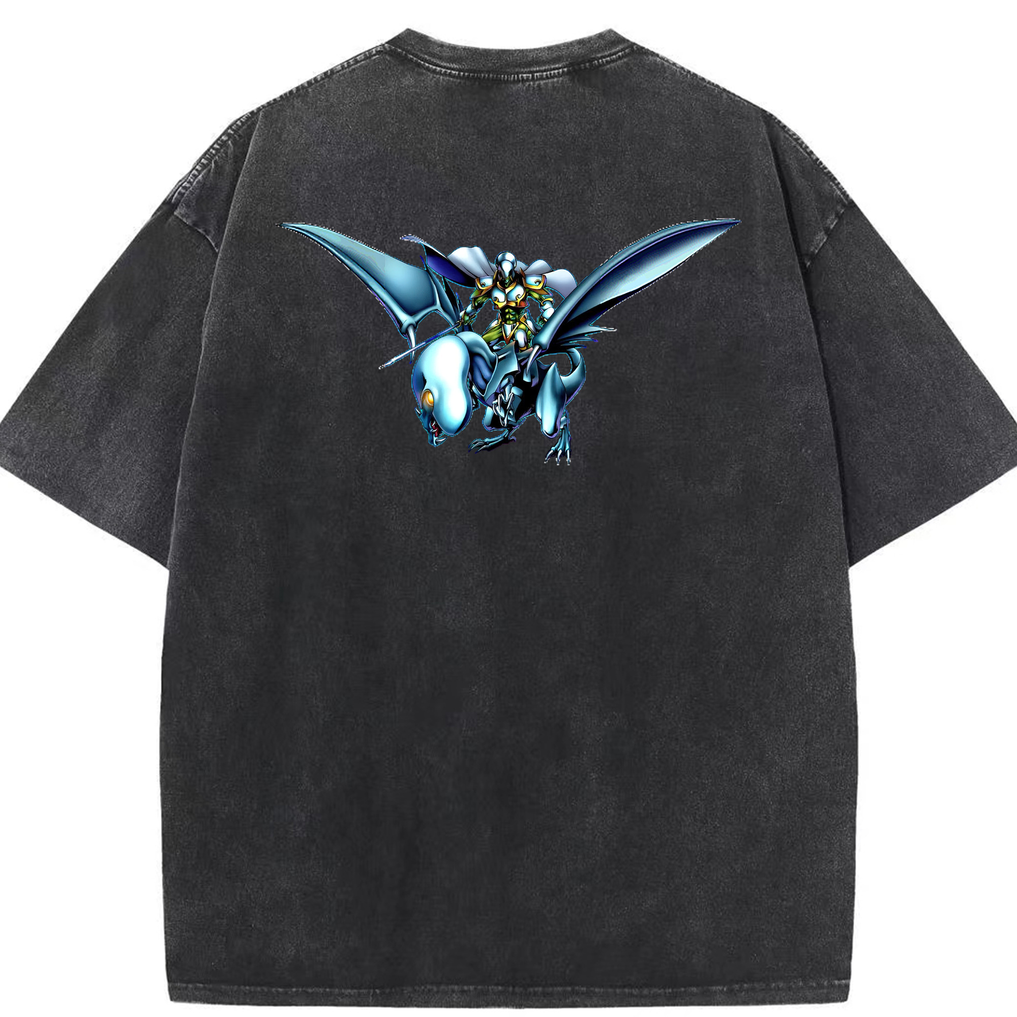 （画像用） 遊☆戯☆王 Yu-Gi-Oh! 綿100% ヴィンテージ風 半袖Tシャツ（背面プリント）
