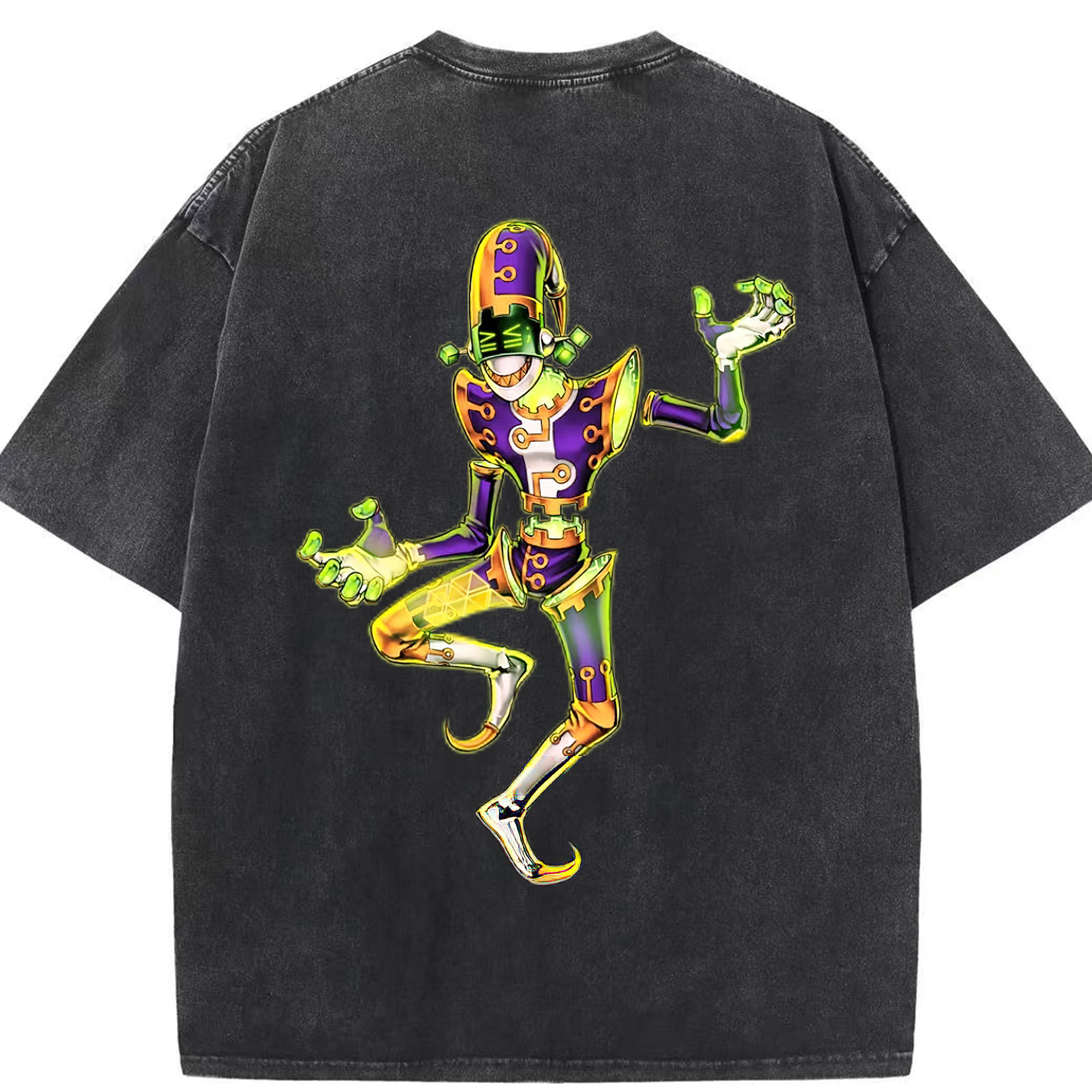 （画像用） 遊☆戯☆王 Yu-Gi-Oh! 綿100% ヴィンテージ風 半袖Tシャツ（背面プリント）