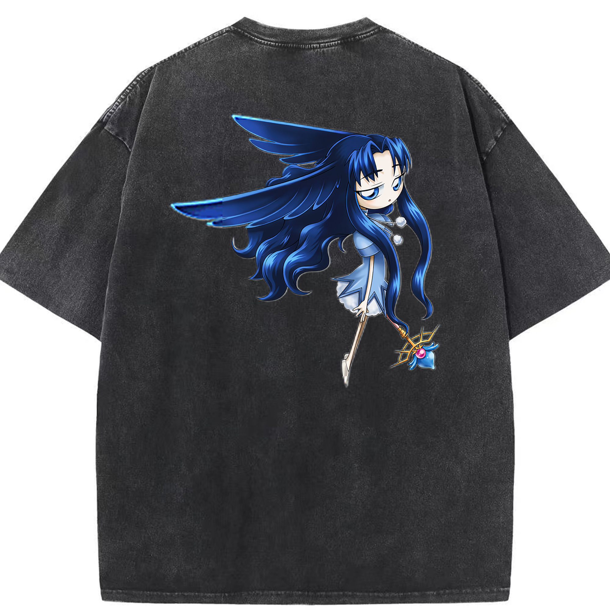 （画像用） 遊☆戯☆王 Yu-Gi-Oh! 綿100% ヴィンテージ風 半袖Tシャツ（背面プリント）