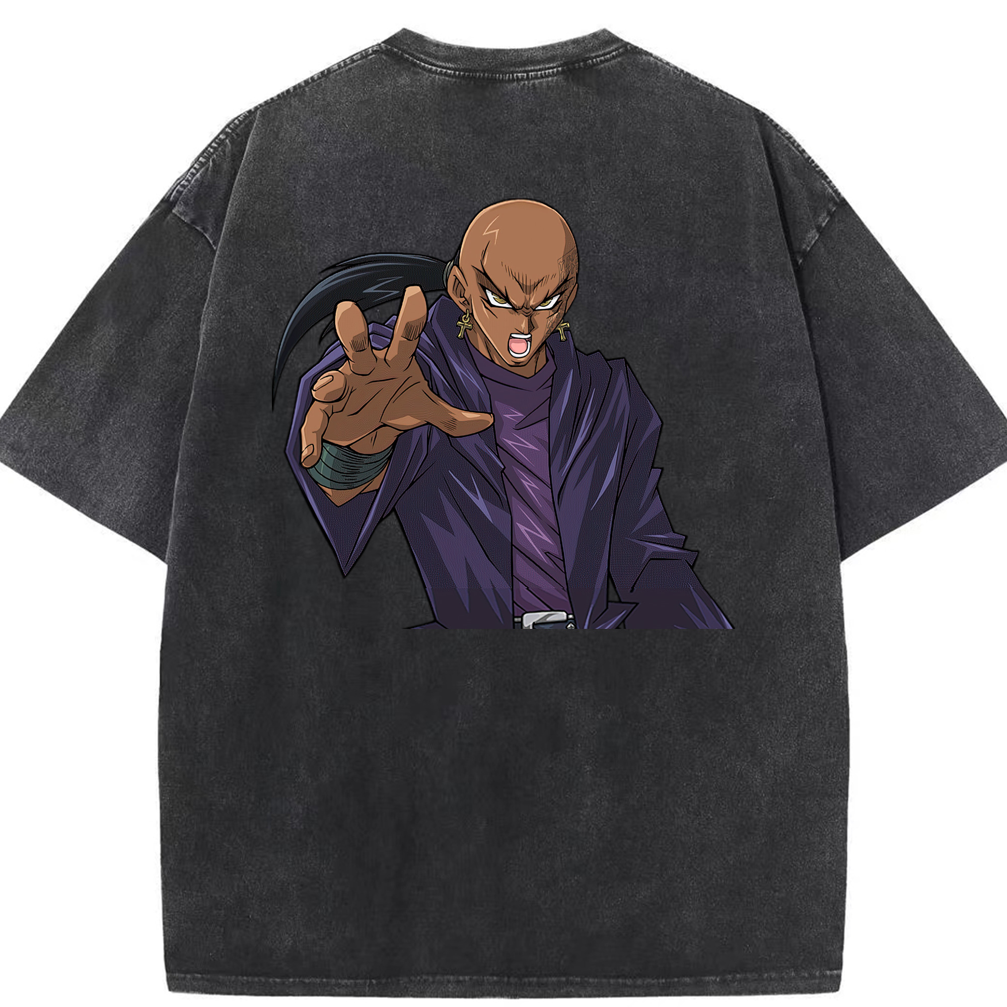 （画像用） 遊☆戯☆王 Yu-Gi-Oh! 綿100% ヴィンテージ風 半袖Tシャツ（背面プリント）