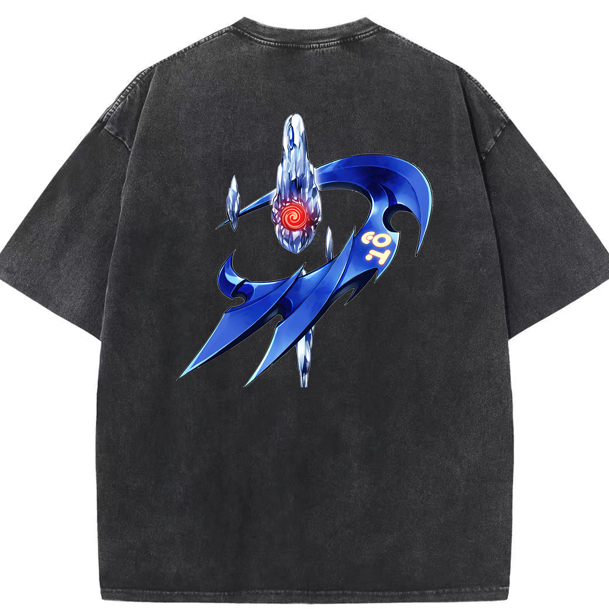 （画像用） 遊☆戯☆王 Yu-Gi-Oh! 綿100% ヴィンテージ風 半袖Tシャツ（背面プリント）