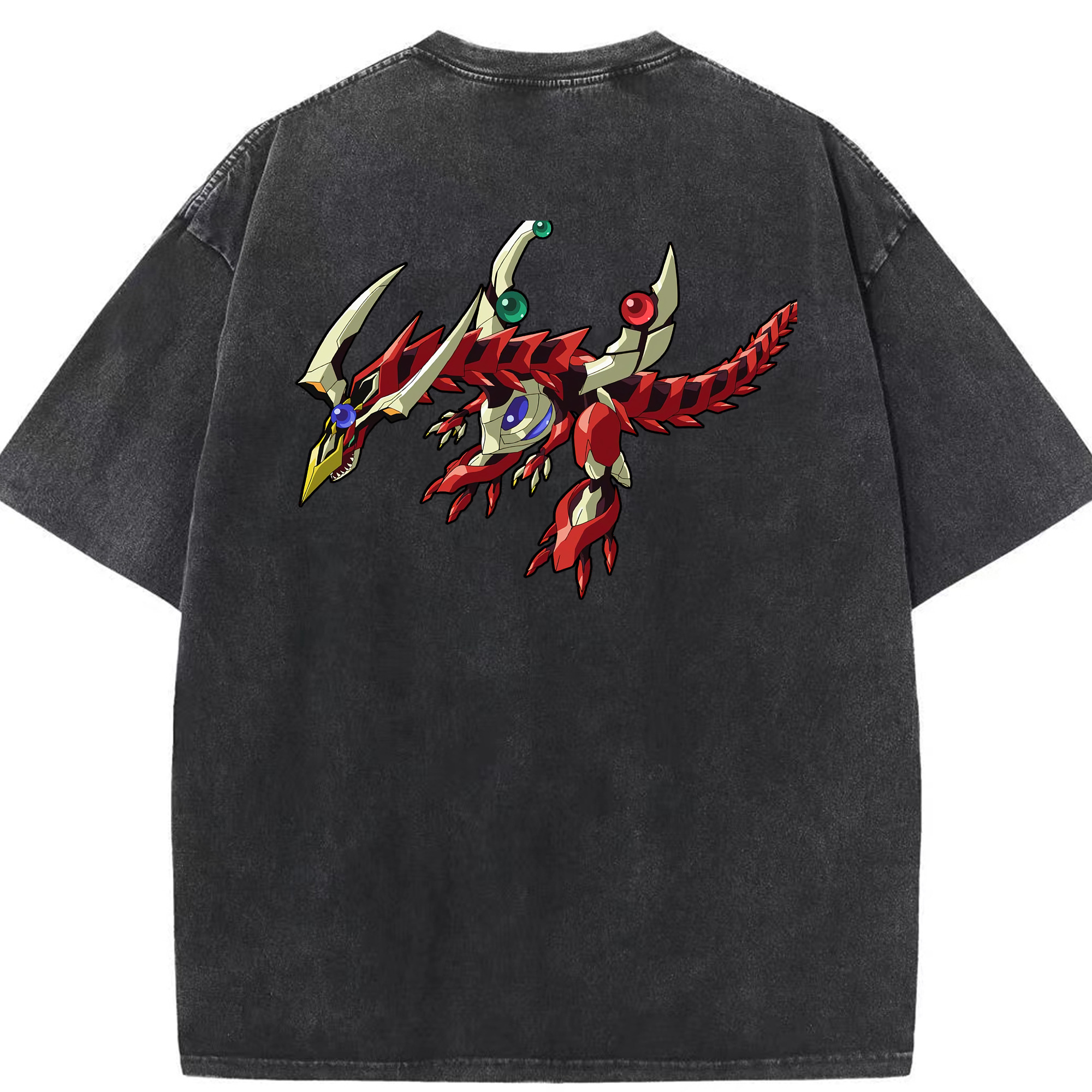 （画像用） 遊☆戯☆王 Yu-Gi-Oh! 綿100% ヴィンテージ風 半袖Tシャツ（背面プリント）