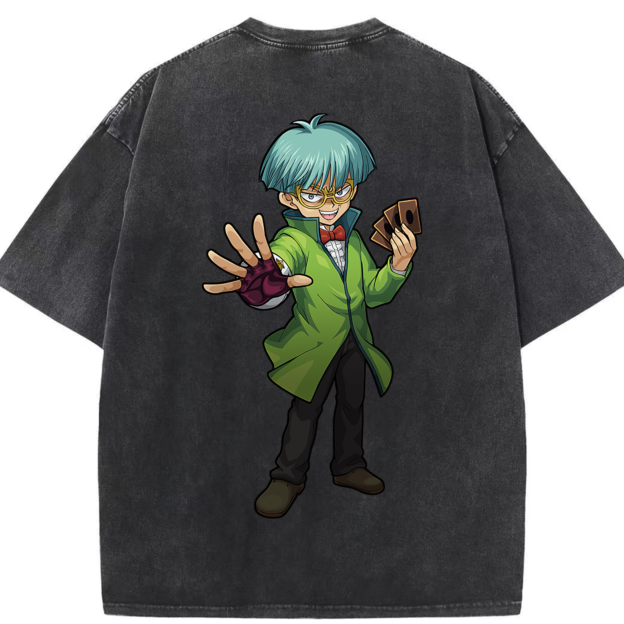 （画像用） 遊☆戯☆王 Yu-Gi-Oh! 綿100% ヴィンテージ風 半袖Tシャツ（背面プリント）