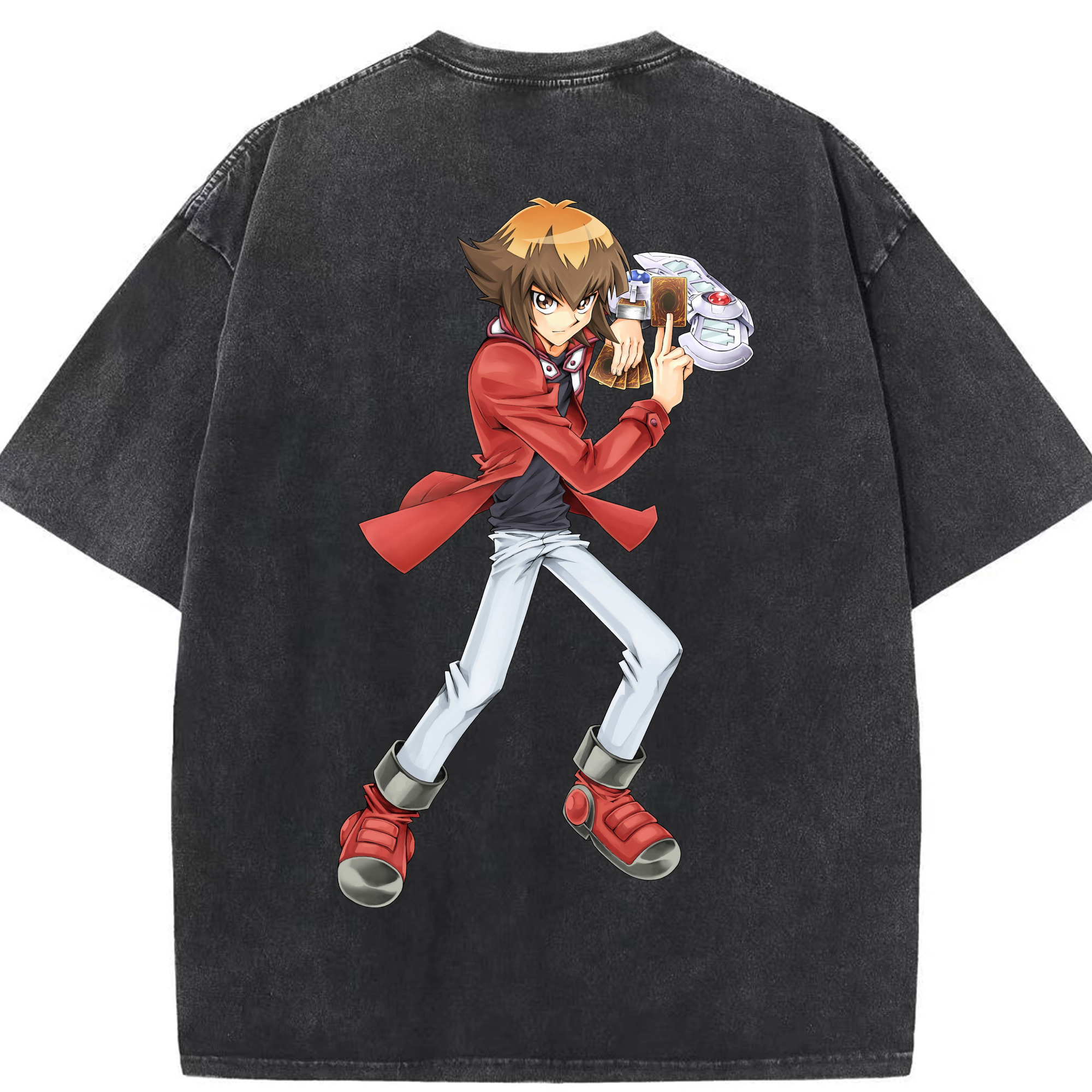 （画像用） 遊☆戯☆王 Yu-Gi-Oh! 綿100% ヴィンテージ風 半袖Tシャツ（背面プリント）